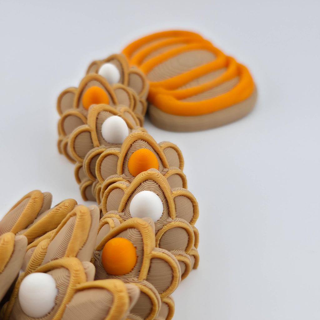 Baby Pumpkin Spice Cookie Dragon | Articulated Fall Dragon Figure | 3D Printed Collectible | Autumn Edition