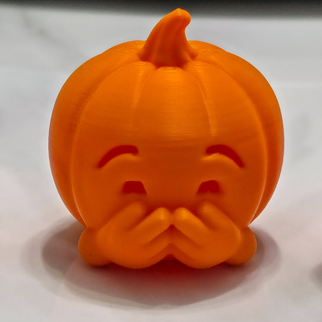 3 Wise Pumpkins Set | See No Evil Pumpkin Trio | Cute Halloween Desk Decor