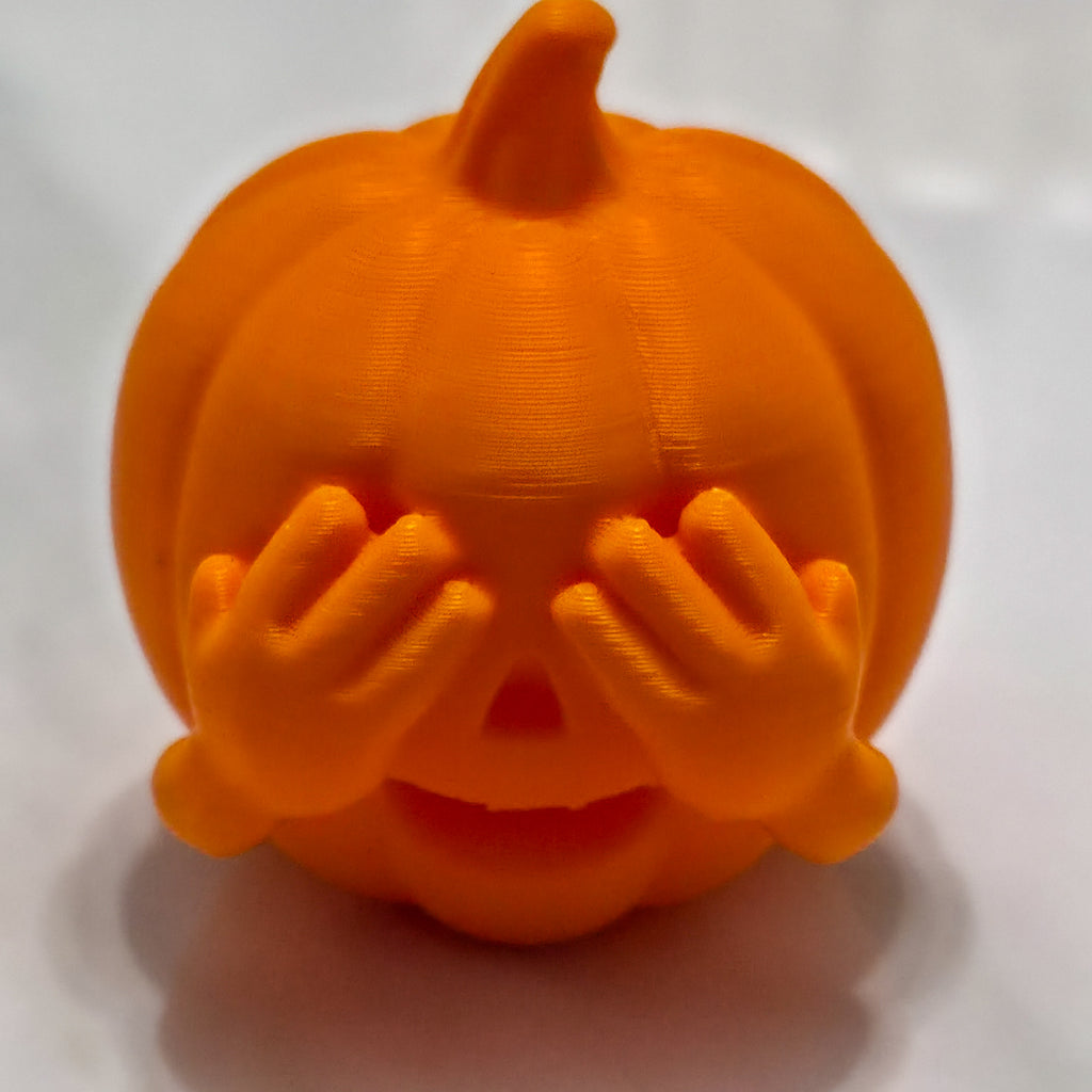 3 Wise Pumpkins Set | See No Evil Pumpkin Trio | Cute Halloween Desk Decor