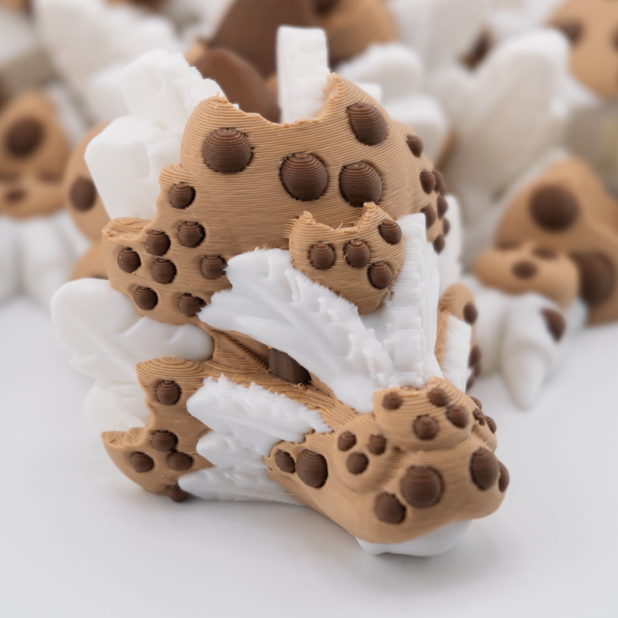 Chocolate Chip Cookie Dragon | Articulated Adult & Baby Versions | Expanding Wings