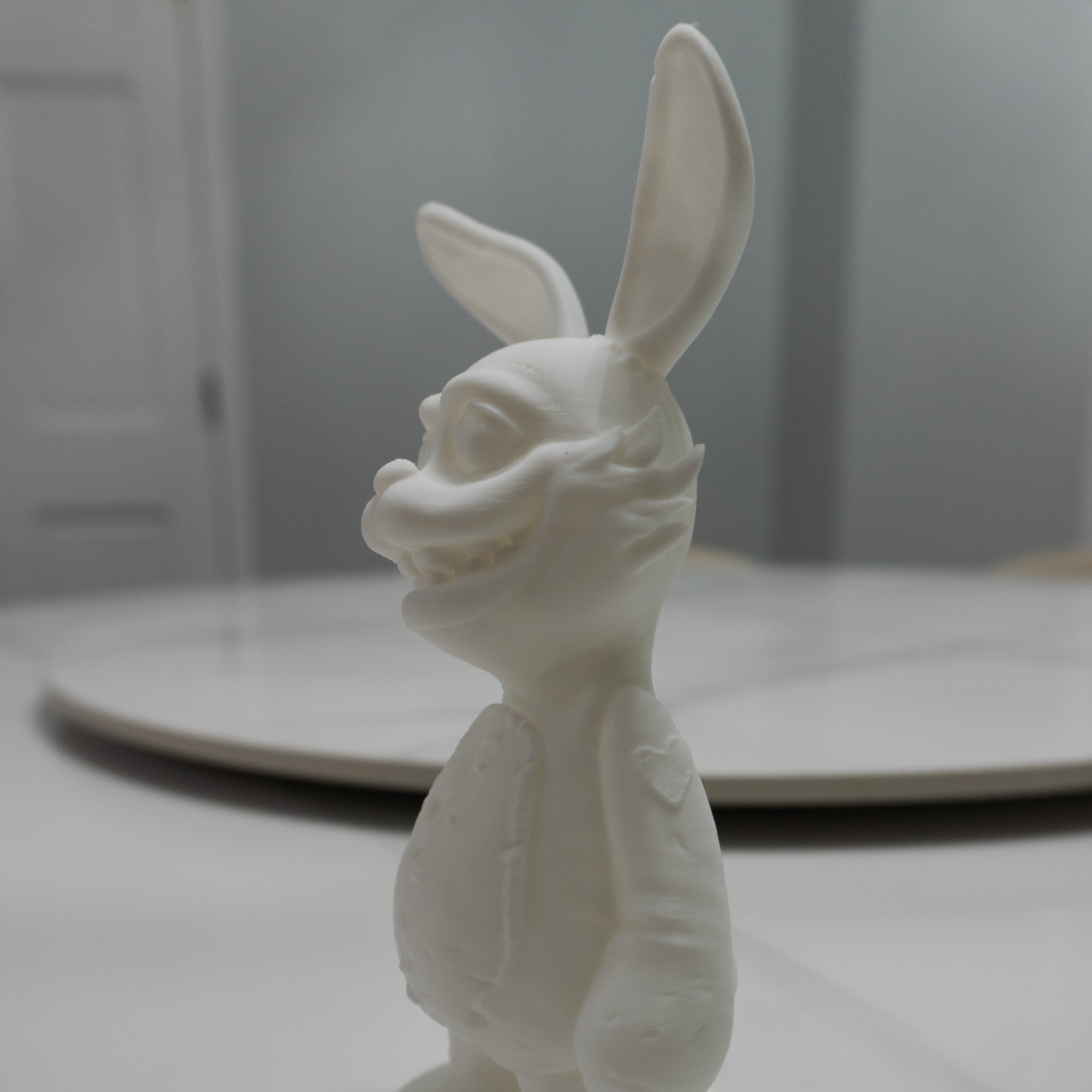Creepy Bunny Figurine | 3D Printed Horror Display