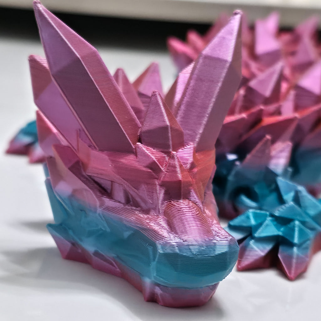 Crystal Dragon 2025 | Articulated Cinderwings Dragon | Fantasy Desk Display Figure