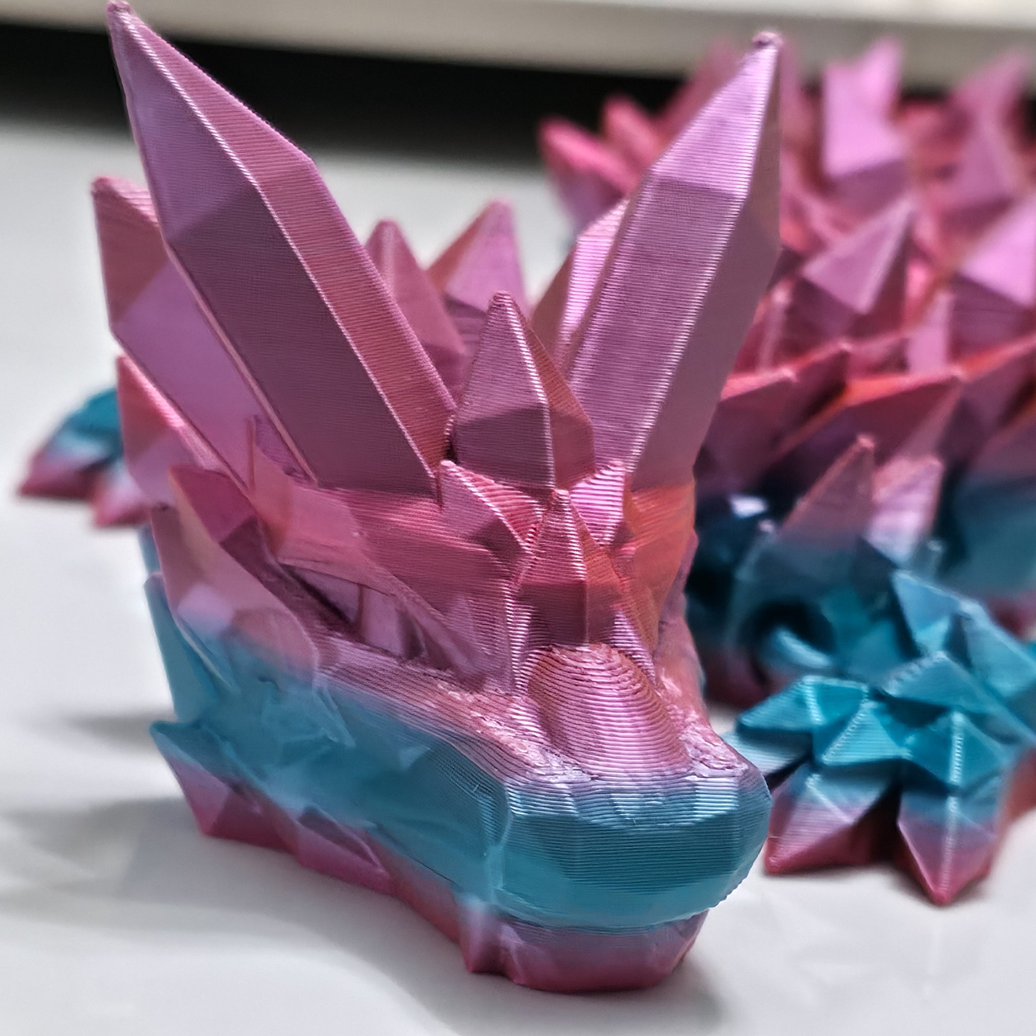 Crystal Dragon 2025 | Articulated Cinderwings Dragon | Fantasy Desk Display Figure