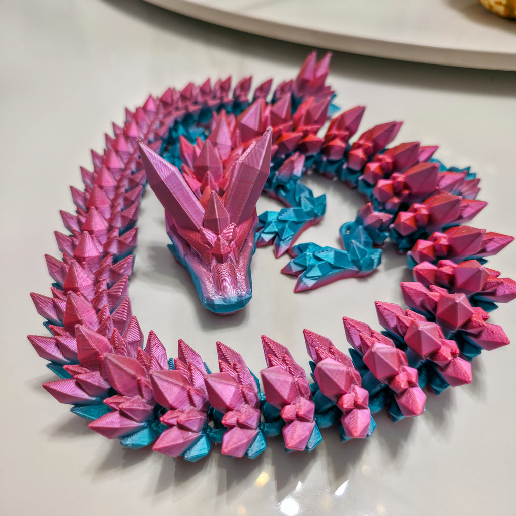 Crystal Dragon 2025 | Articulated Cinderwings Dragon | Fantasy Desk Display Figure