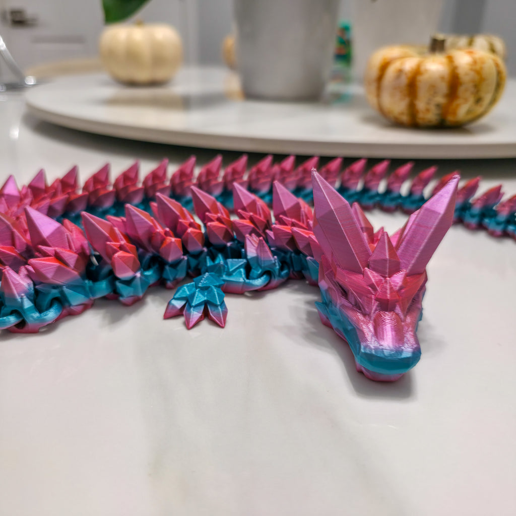 Crystal Dragon 2025 | Articulated Cinderwings Dragon | Fantasy Desk Display Figure