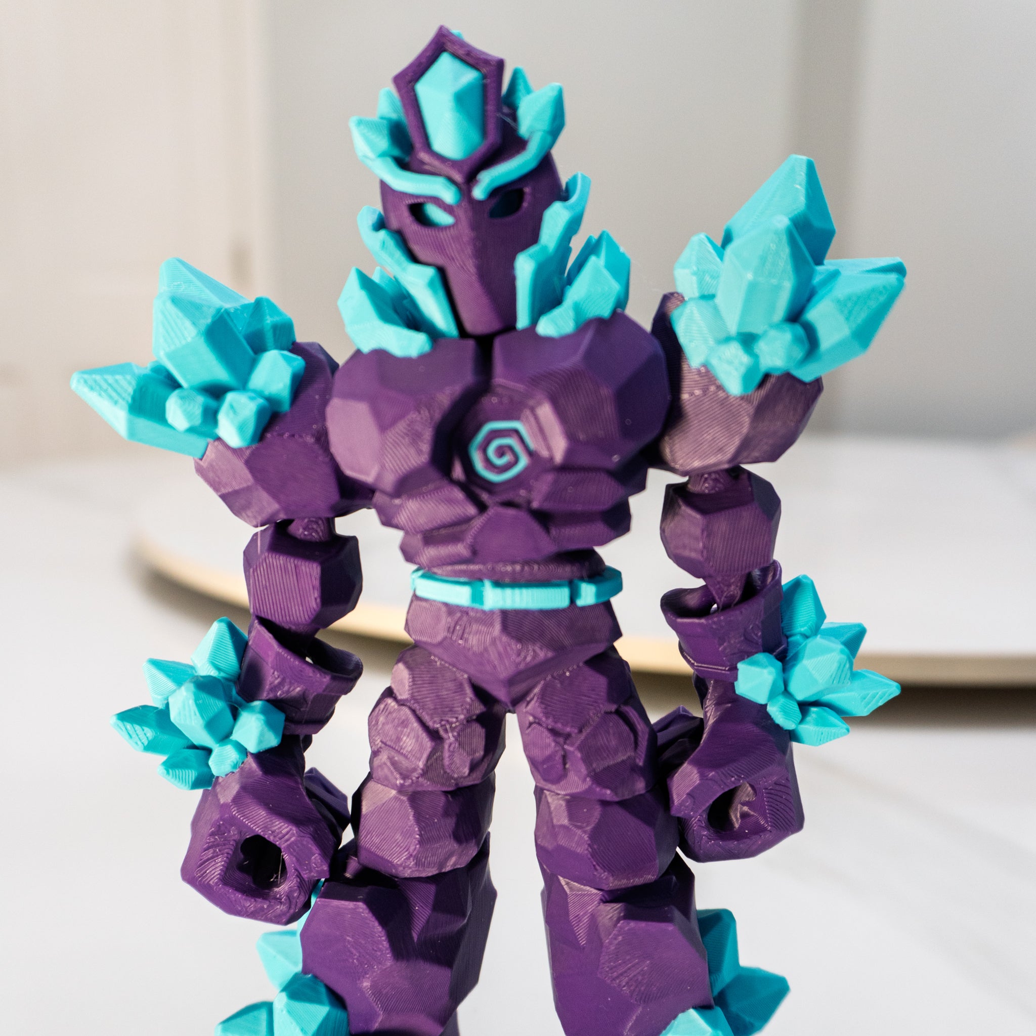 Crystal Knight (Flexi Crystal Warrior) | Articulated Fantasy Warrior Figure with Sword