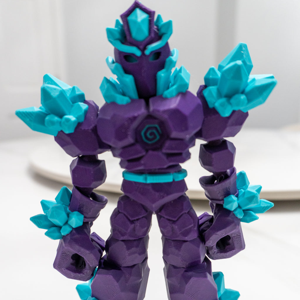 Crystal Knight (Flexi Crystal Warrior) | Articulated Fantasy Warrior Figure with Sword