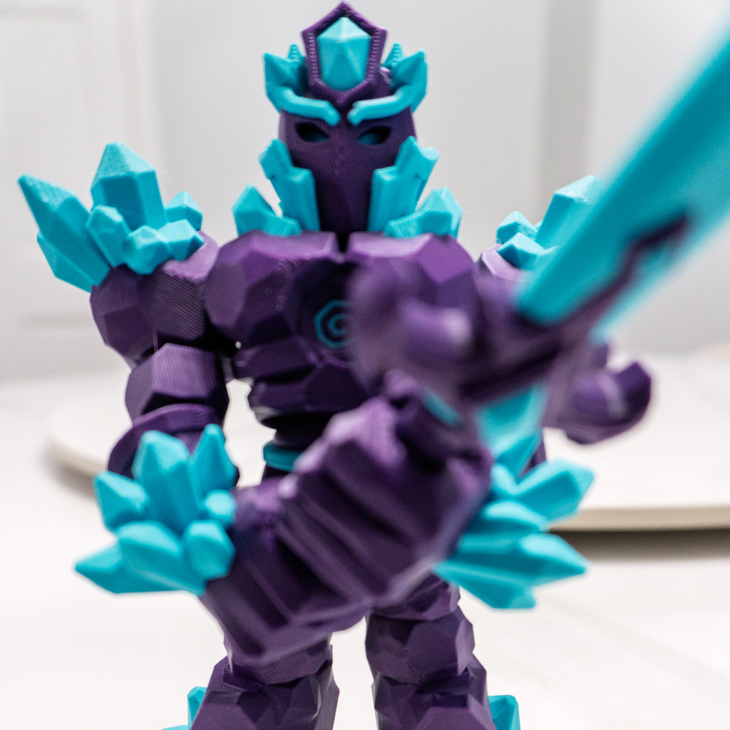 Crystal Knight (Flexi Crystal Warrior) | Articulated Fantasy Warrior Figure with Sword