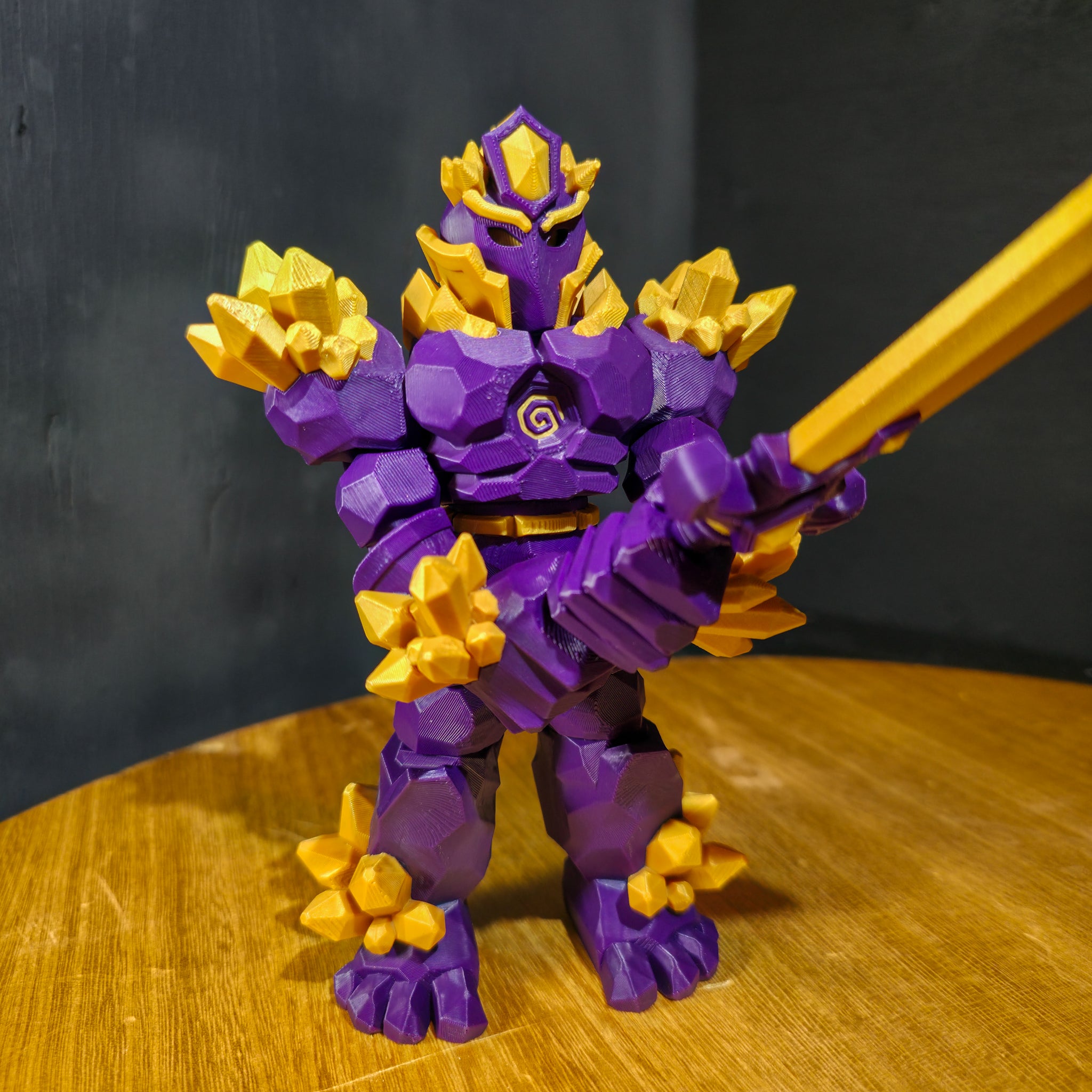 Crystal Knight (Flexi Crystal Warrior) | Articulated Fantasy Warrior Figure with Sword