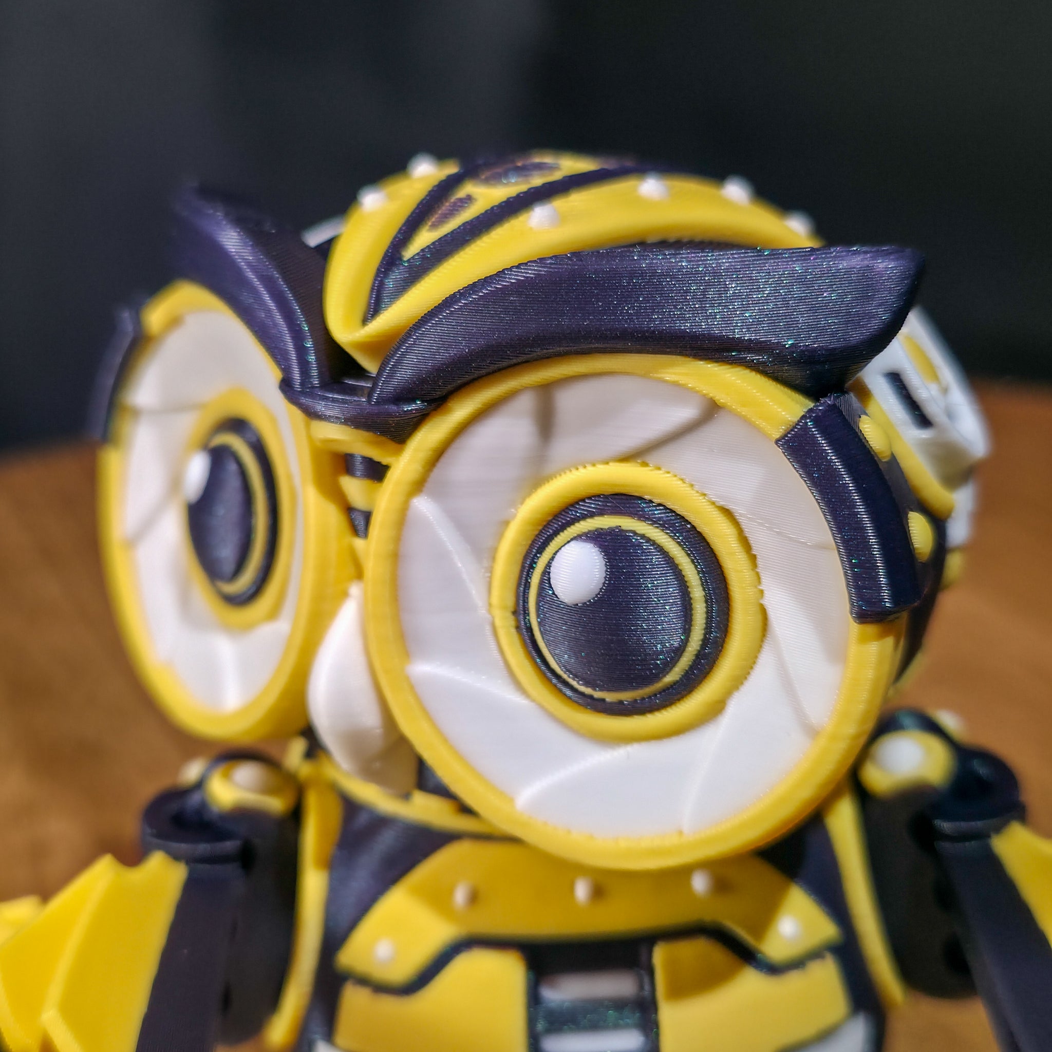 Flexi Cyber Owl | Articulated Robotic Owl Figure with Rotating Head & Moving Wings