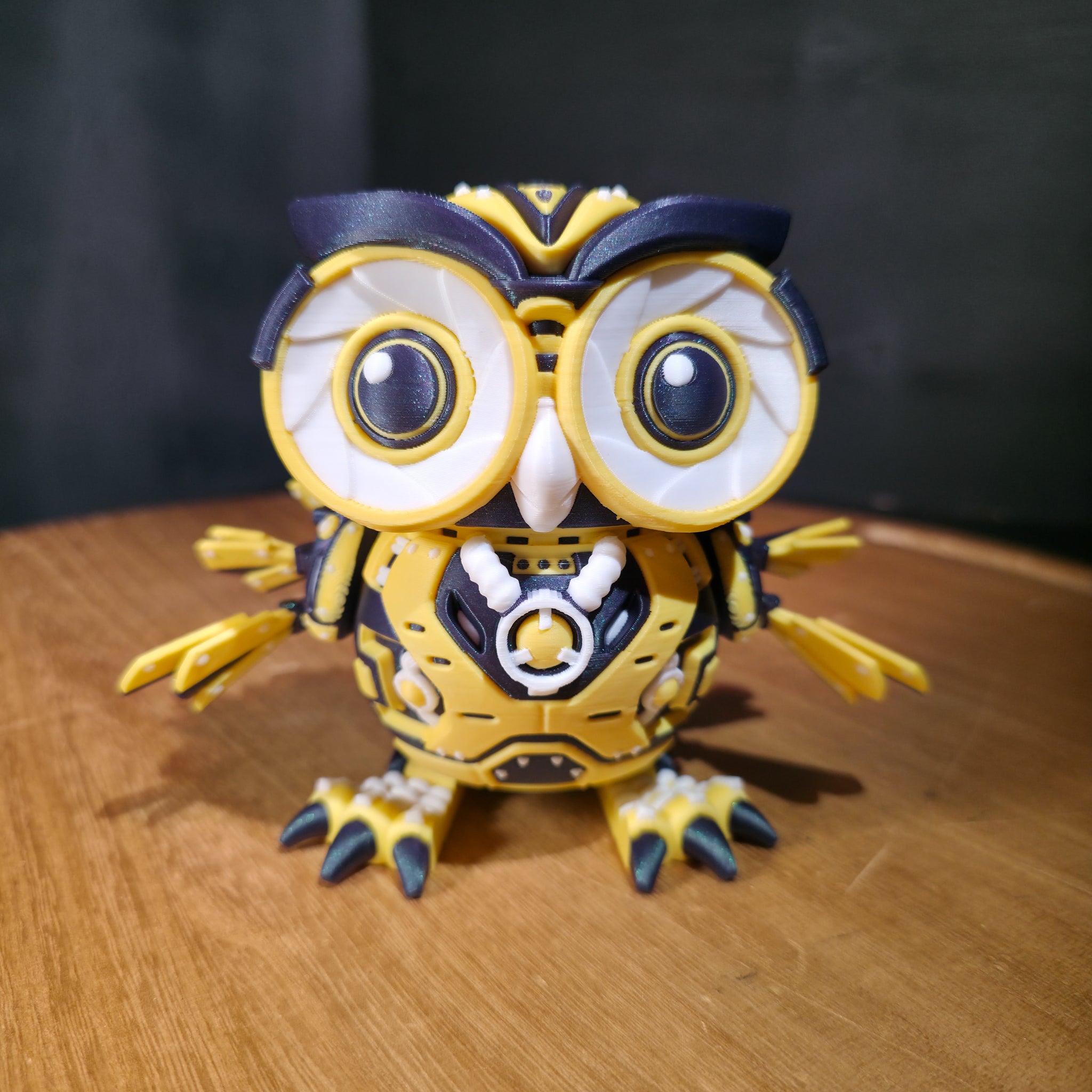 Flexi Cyber Owl | Articulated Robotic Owl Figure with Rotating Head & Moving Wings
