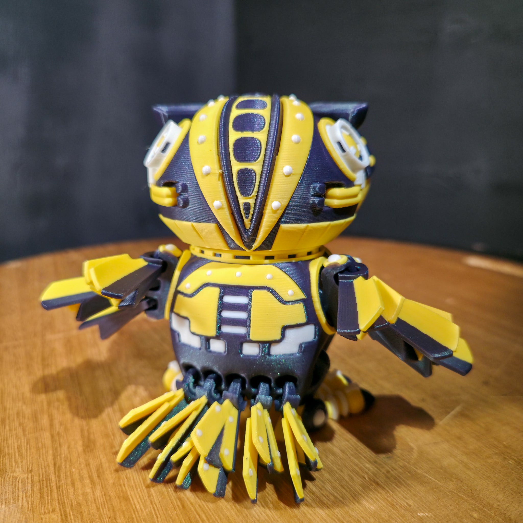 Flexi Cyber Owl | Articulated Robotic Owl Figure with Rotating Head & Moving Wings