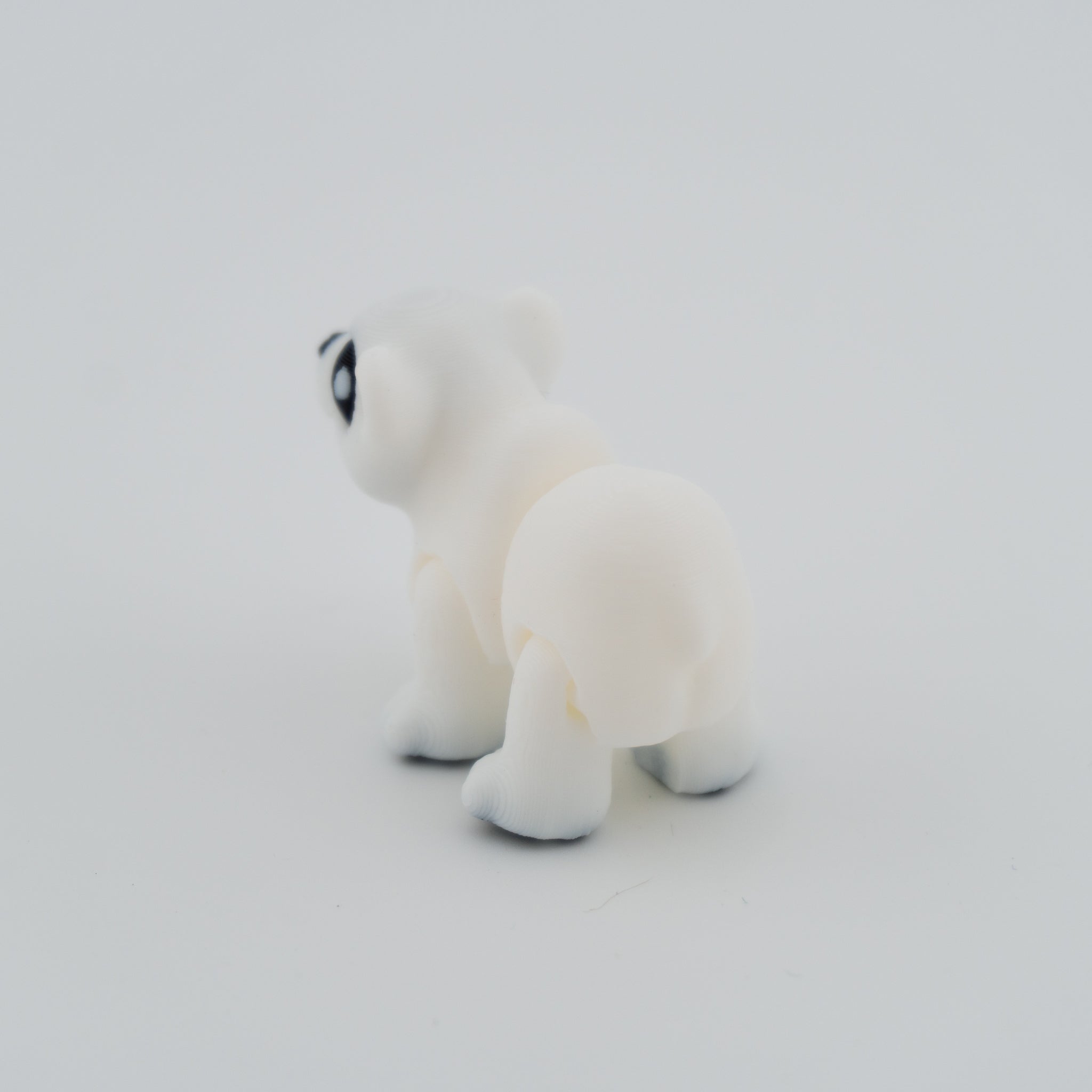 Hatchling Polar Bear – Mini Articulated Flexi Figure (With or Without Santa Hat)