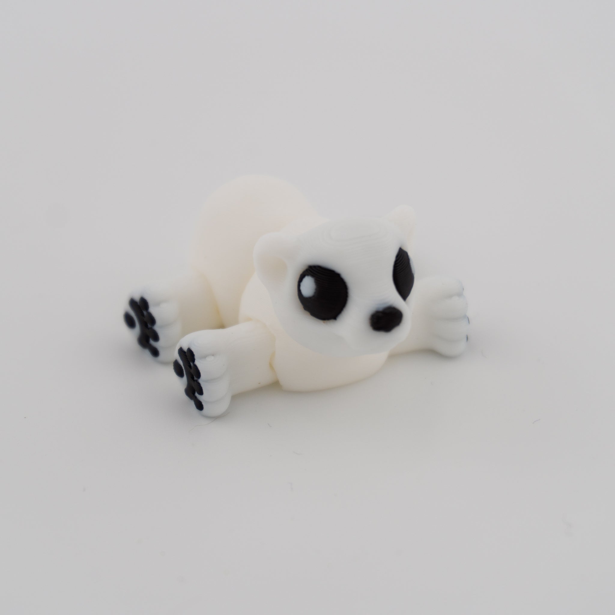 Hatchling Polar Bear – Mini Articulated Flexi Figure (With or Without Santa Hat)