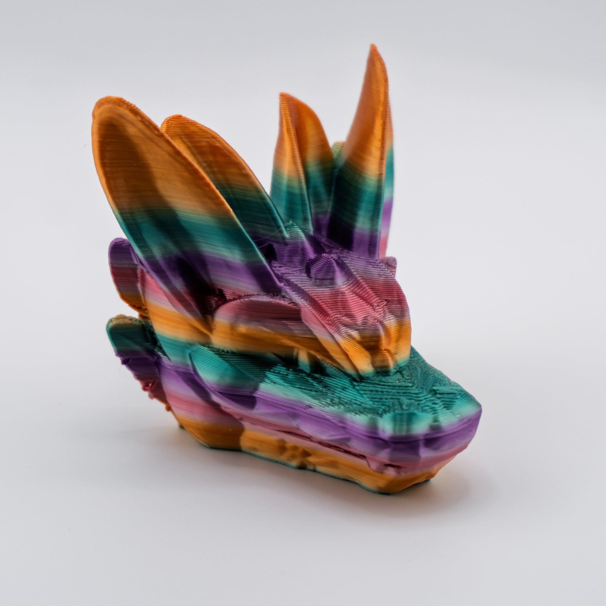 Dragon Head Keychain – 26 Variants | Silk Dawn Radiance | 3D Printed