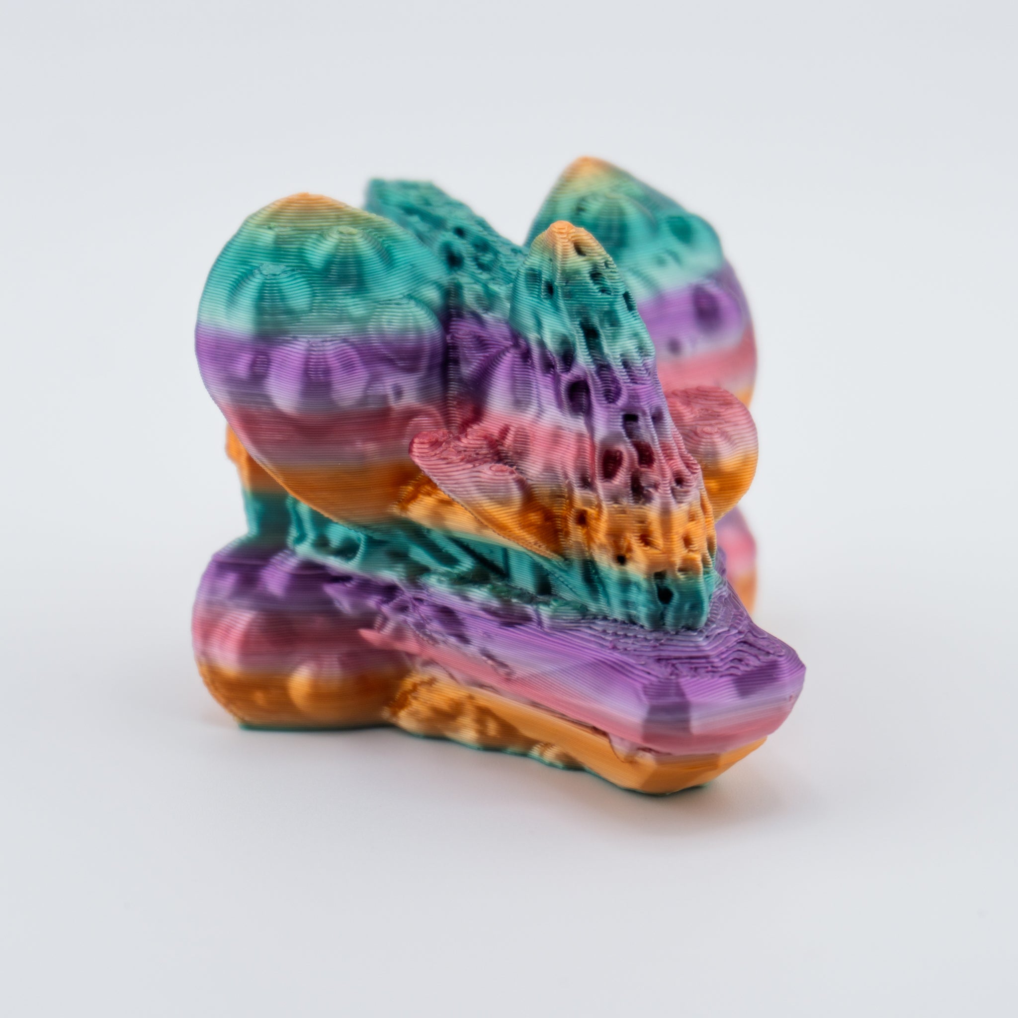 Dragon Head Keychain – 26 Variants | Silk Dawn Radiance | 3D Printed