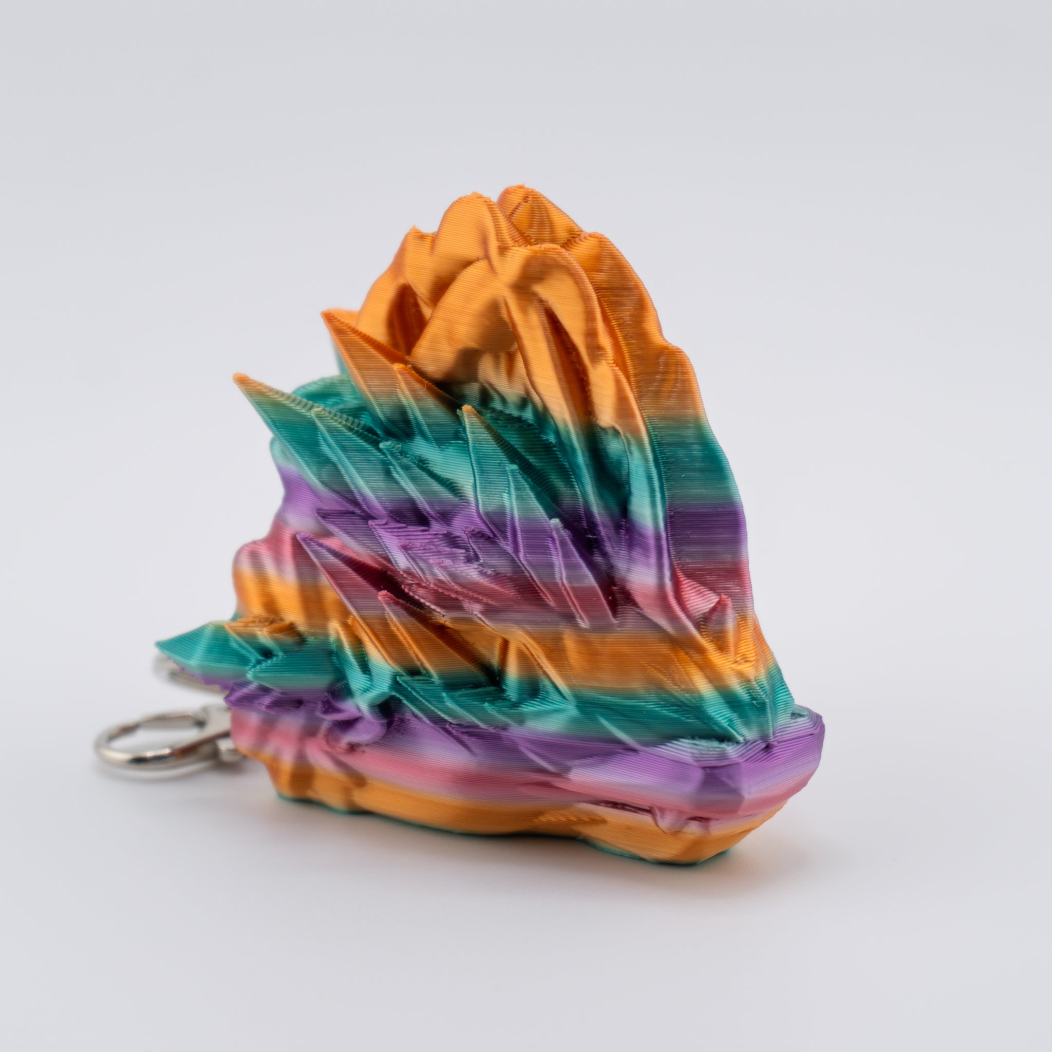 Dragon Head Keychain – 26 Variants | Silk Dawn Radiance | 3D Printed