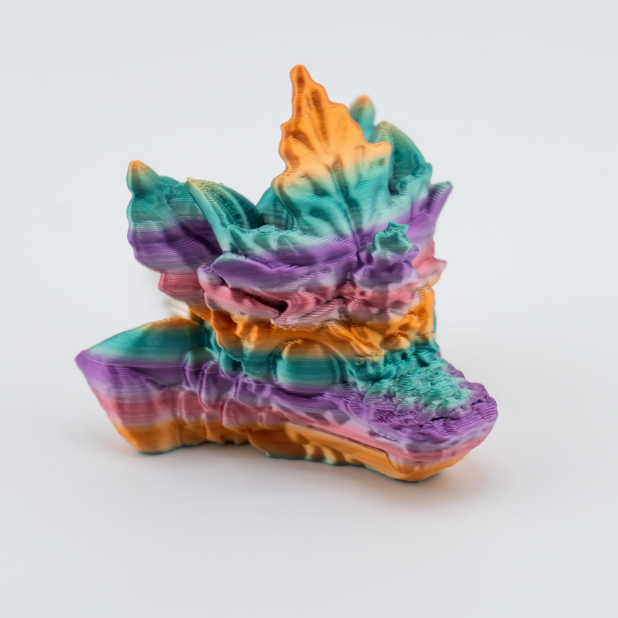 Dragon Head Keychain – 26 Variants | Silk Dawn Radiance | 3D Printed