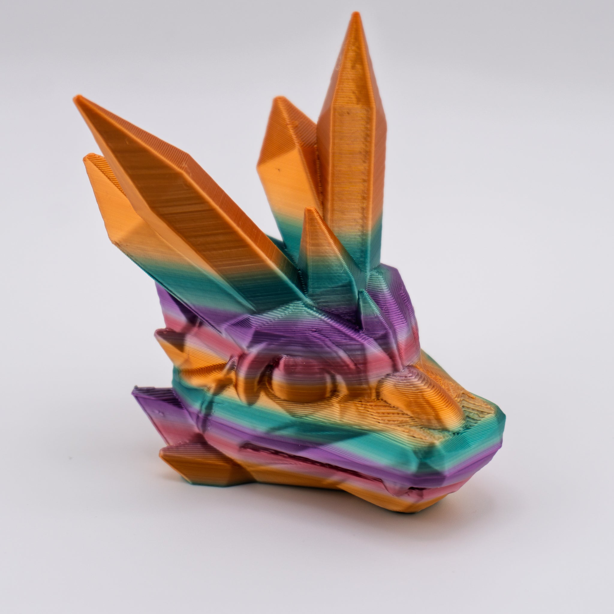 Dragon Head Keychain – 26 Variants | Silk Dawn Radiance | 3D Printed