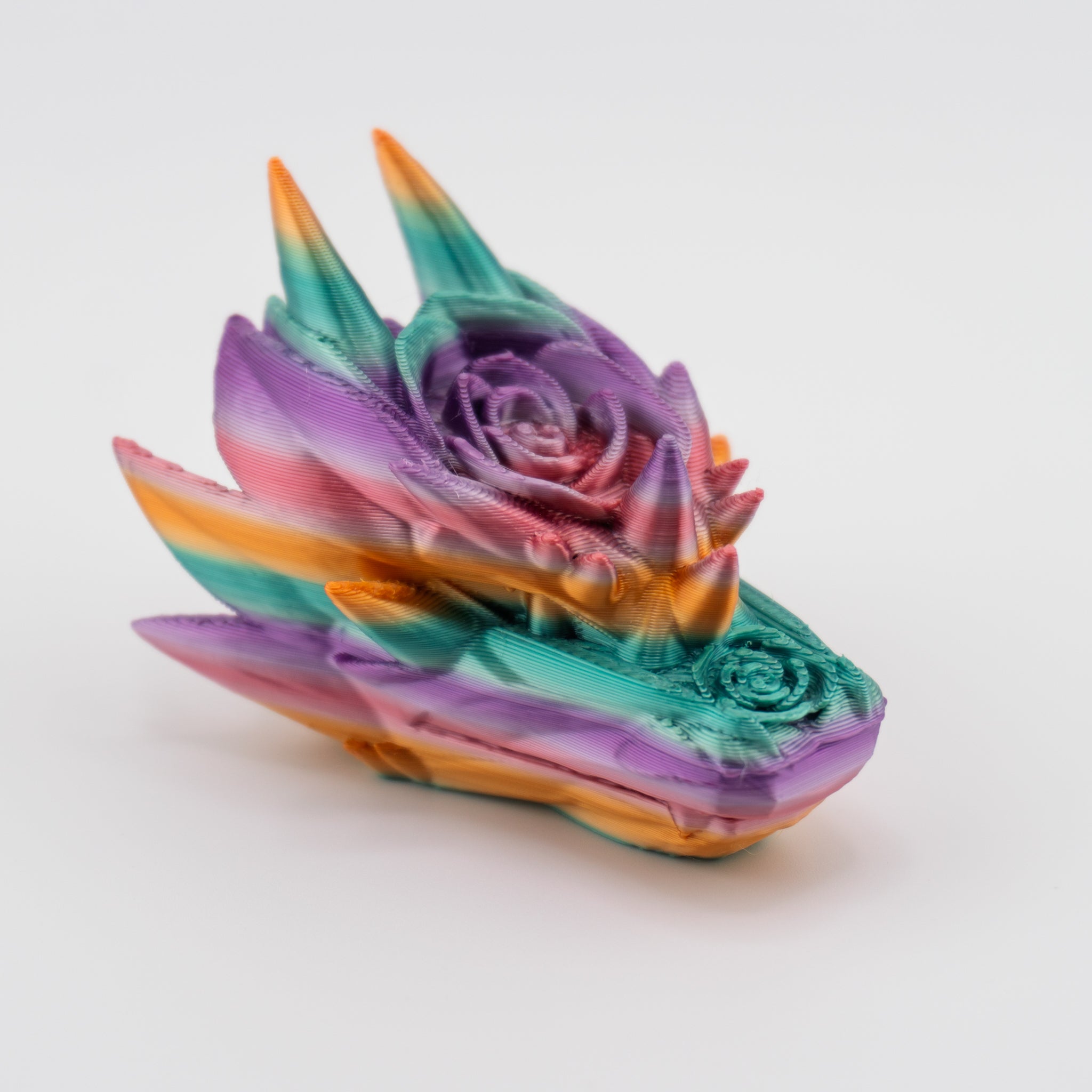 Dragon Head Keychain – 26 Variants | Silk Dawn Radiance | 3D Printed