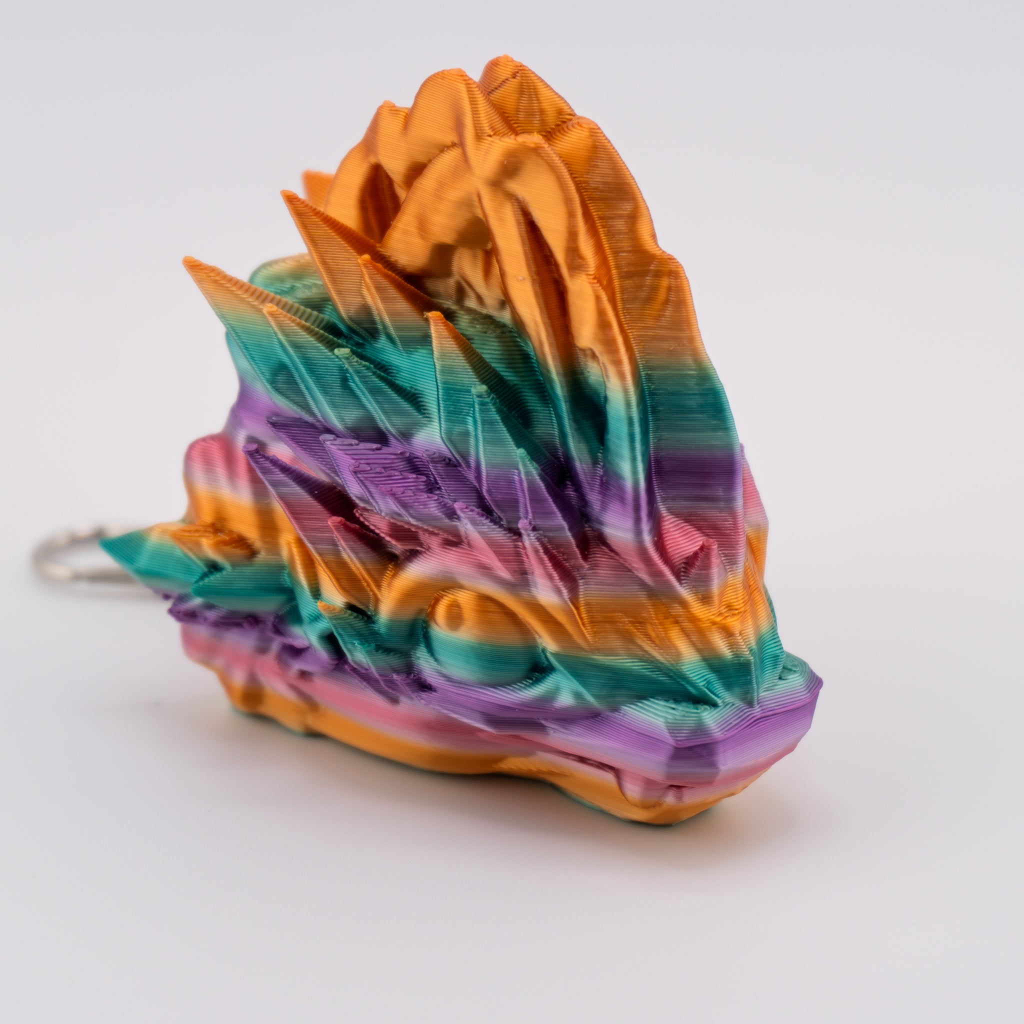 Dragon Head Keychain – 26 Variants | Silk Dawn Radiance | 3D Printed