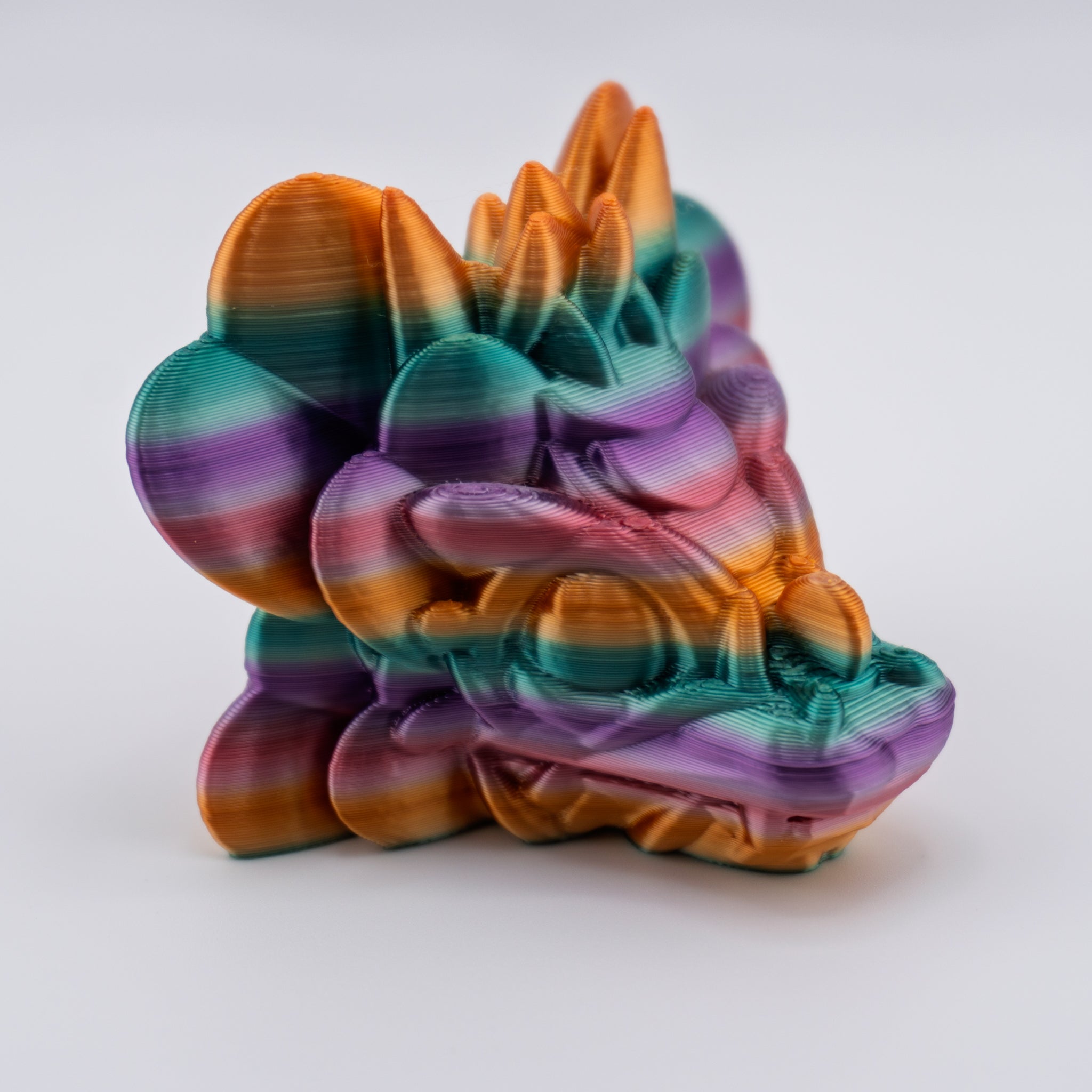 Dragon Head Keychain – 26 Variants | Silk Dawn Radiance | 3D Printed