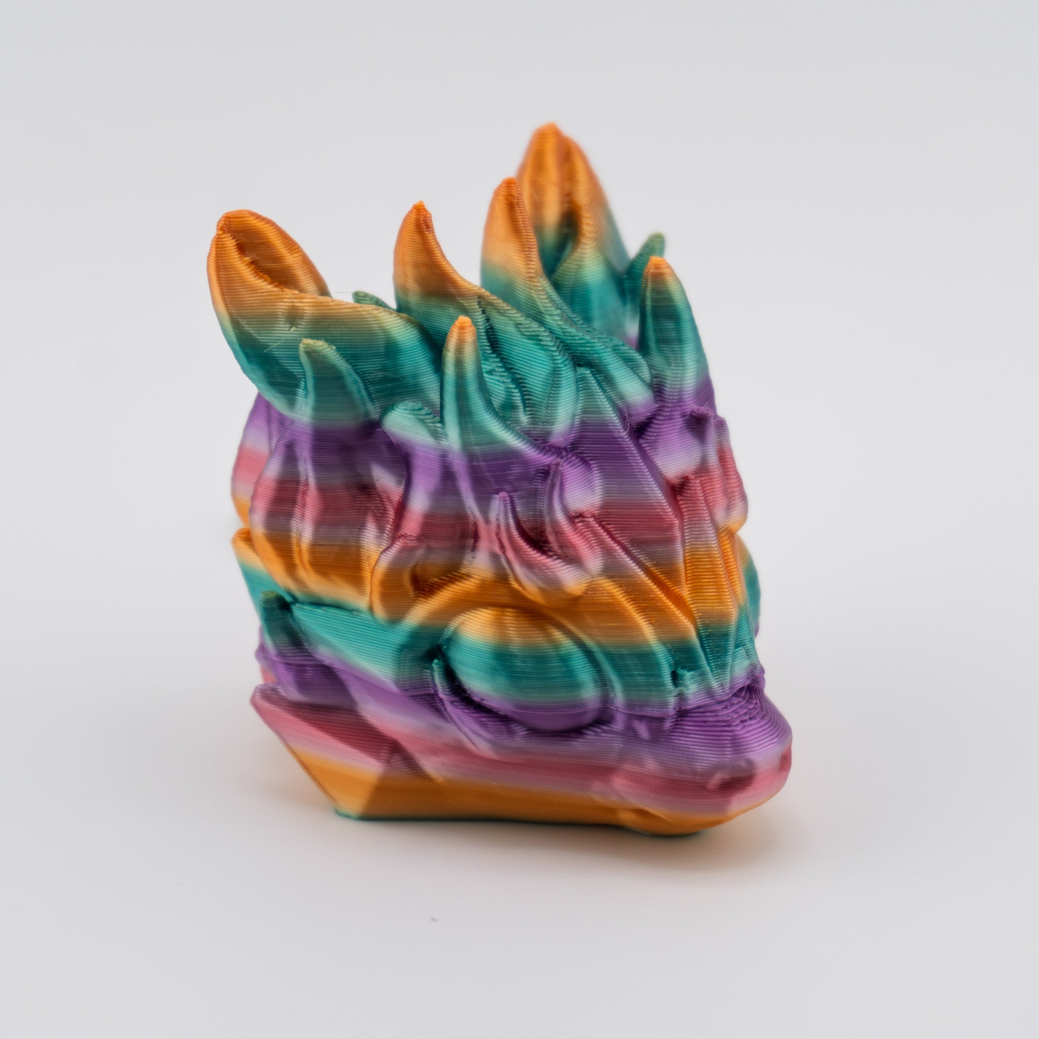 Dragon Head Keychain – 26 Variants | Silk Dawn Radiance | 3D Printed