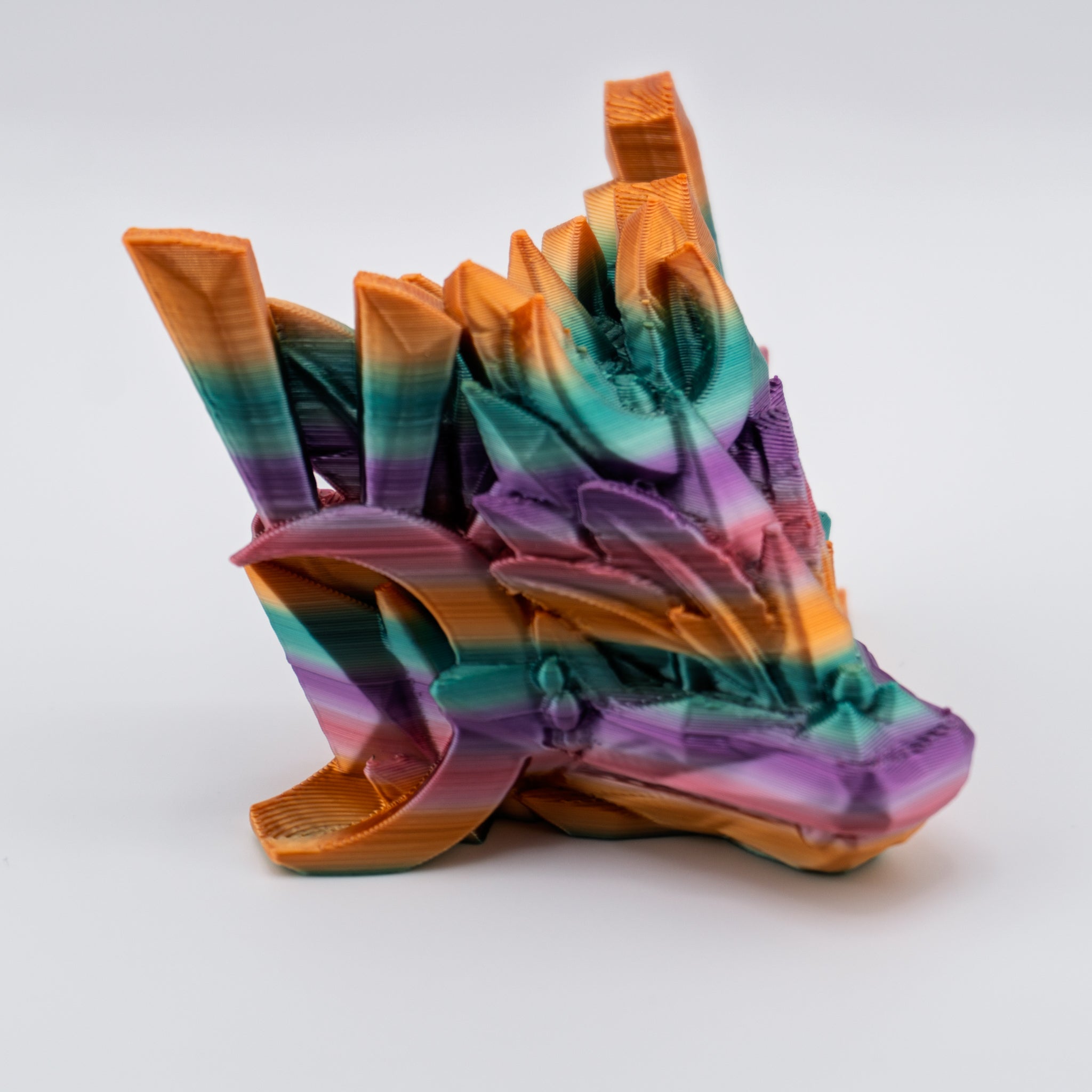 Dragon Head Keychain – 26 Variants | Silk Dawn Radiance | 3D Printed