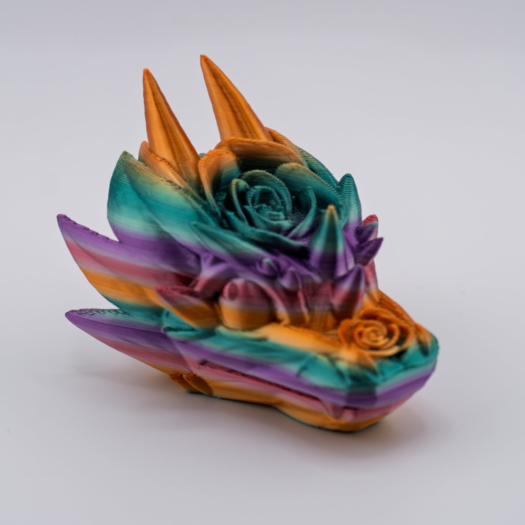 Dragon Head Keychain – 26 Variants | Silk Dawn Radiance | 3D Printed