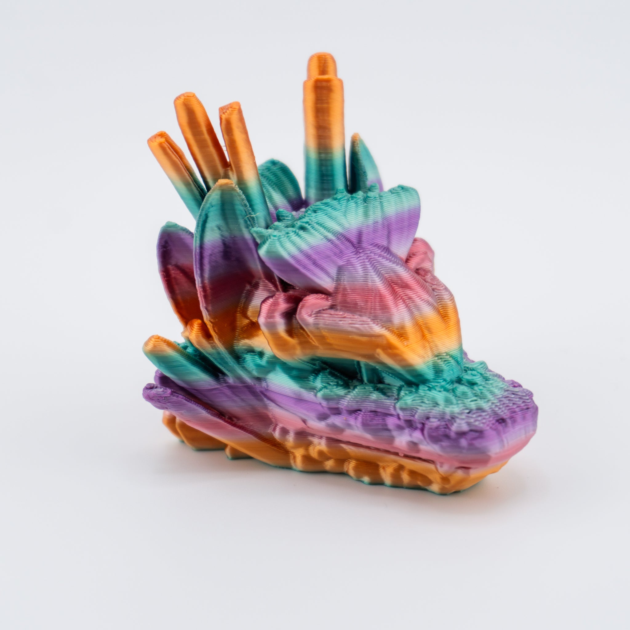 Dragon Head Keychain – 26 Variants | Silk Dawn Radiance | 3D Printed