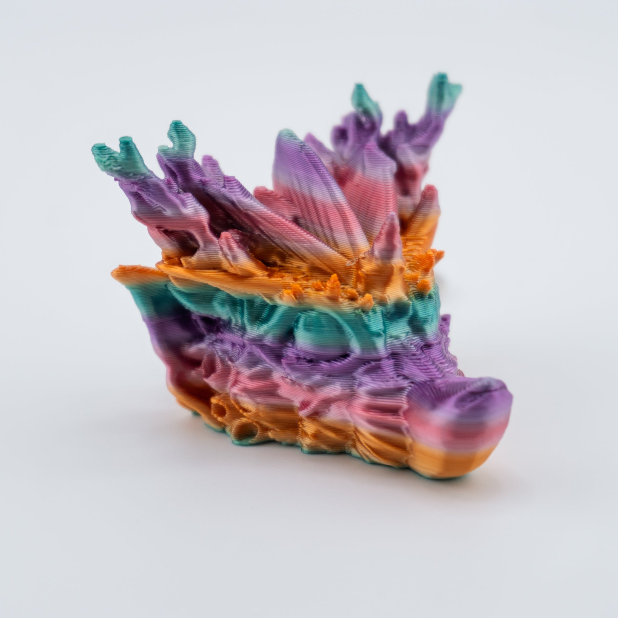 Dragon Head Keychain – 26 Variants | Silk Dawn Radiance | 3D Printed