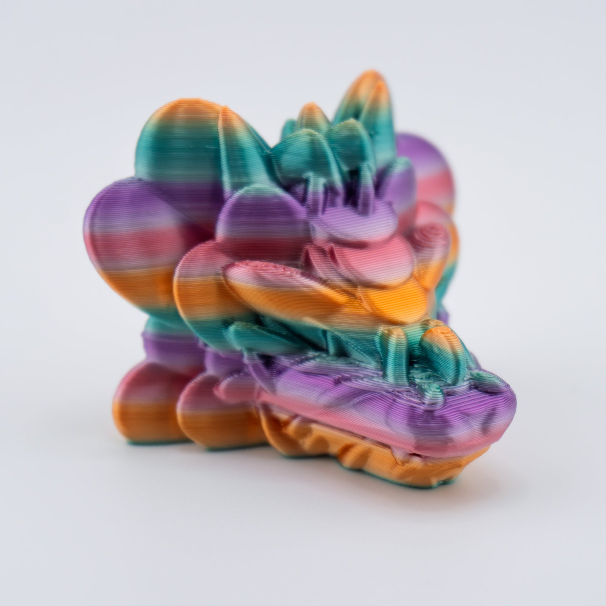 Dragon Head Keychain – 26 Variants | Silk Dawn Radiance | 3D Printed