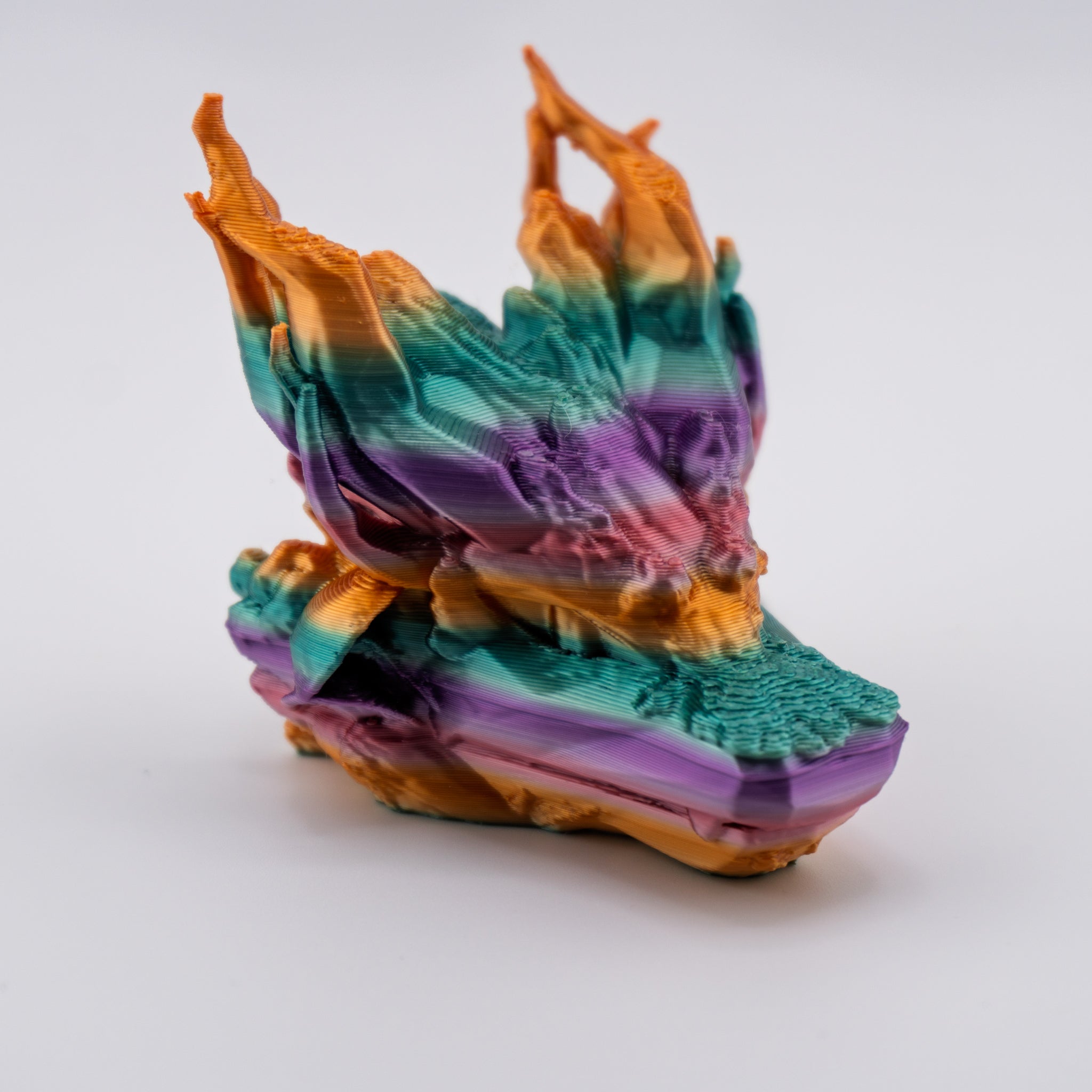 Dragon Head Keychain – 26 Variants | Silk Dawn Radiance | 3D Printed