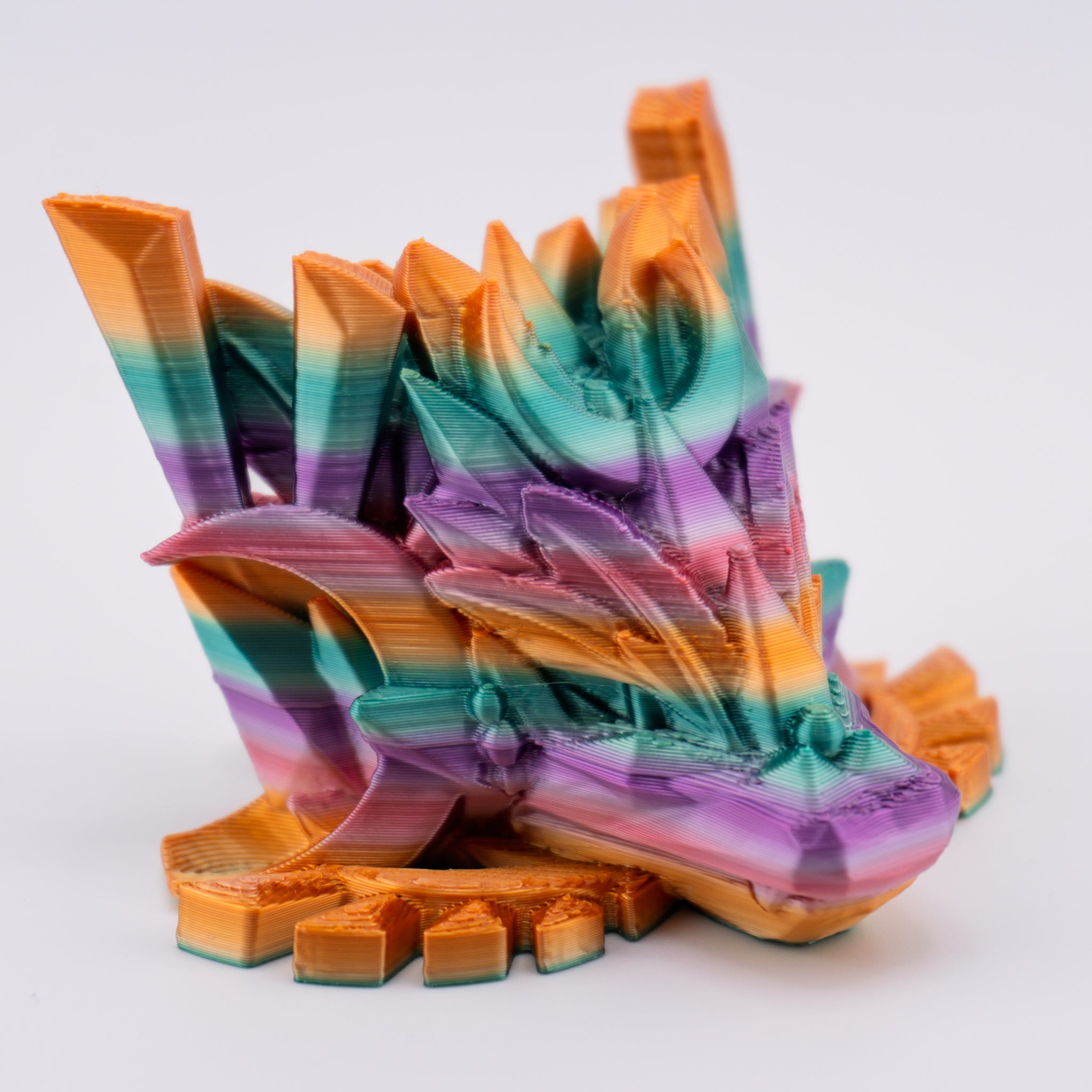 Dragon Head Keychain – 26 Variants | Silk Dawn Radiance | 3D Printed