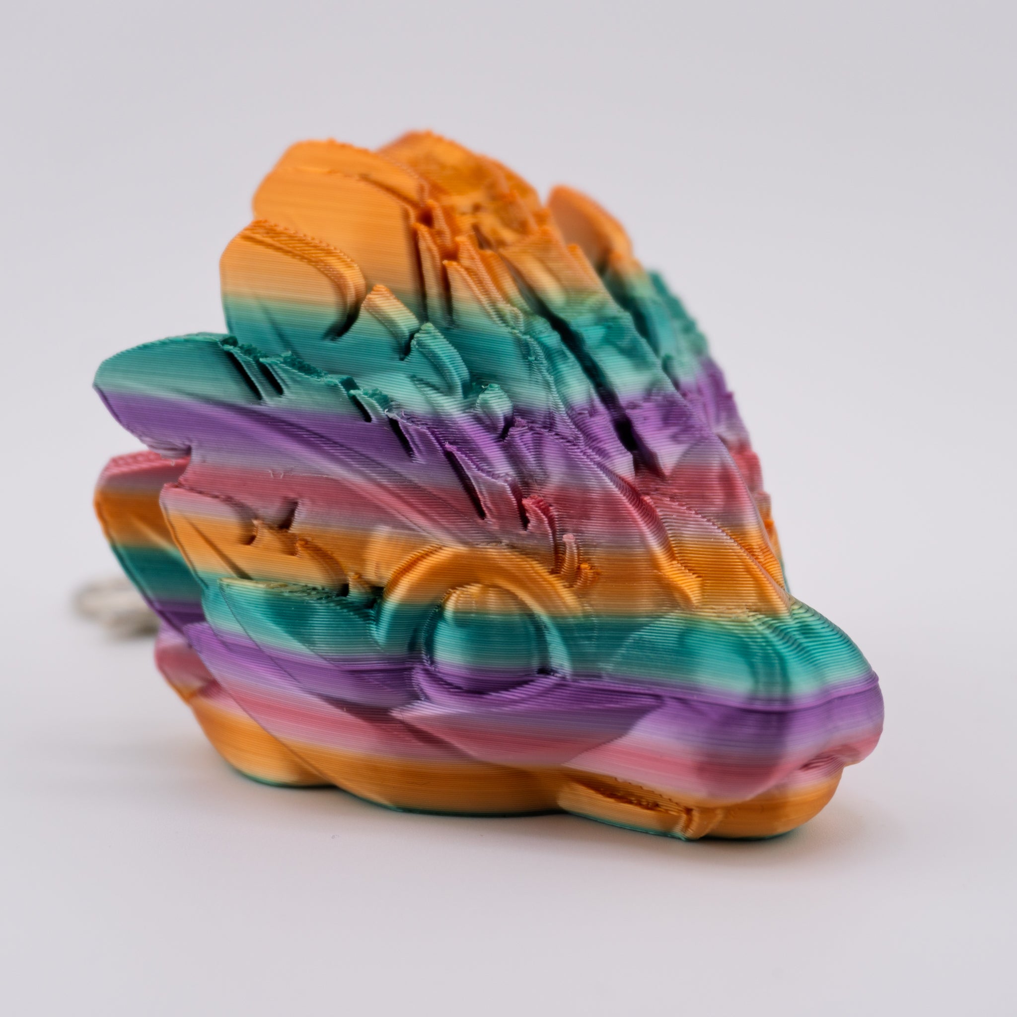 Dragon Head Keychain – 26 Variants | Silk Dawn Radiance | 3D Printed
