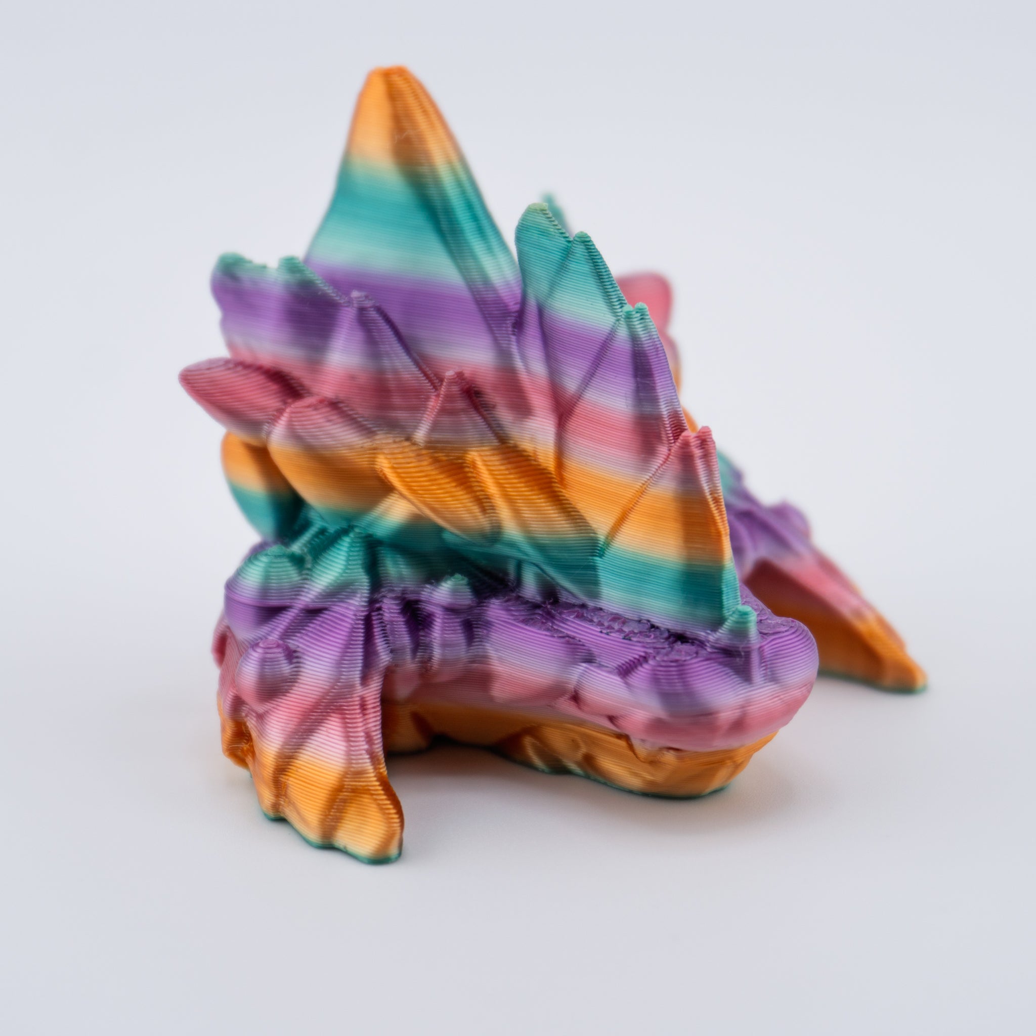 Dragon Head Keychain – 26 Variants | Silk Dawn Radiance | 3D Printed