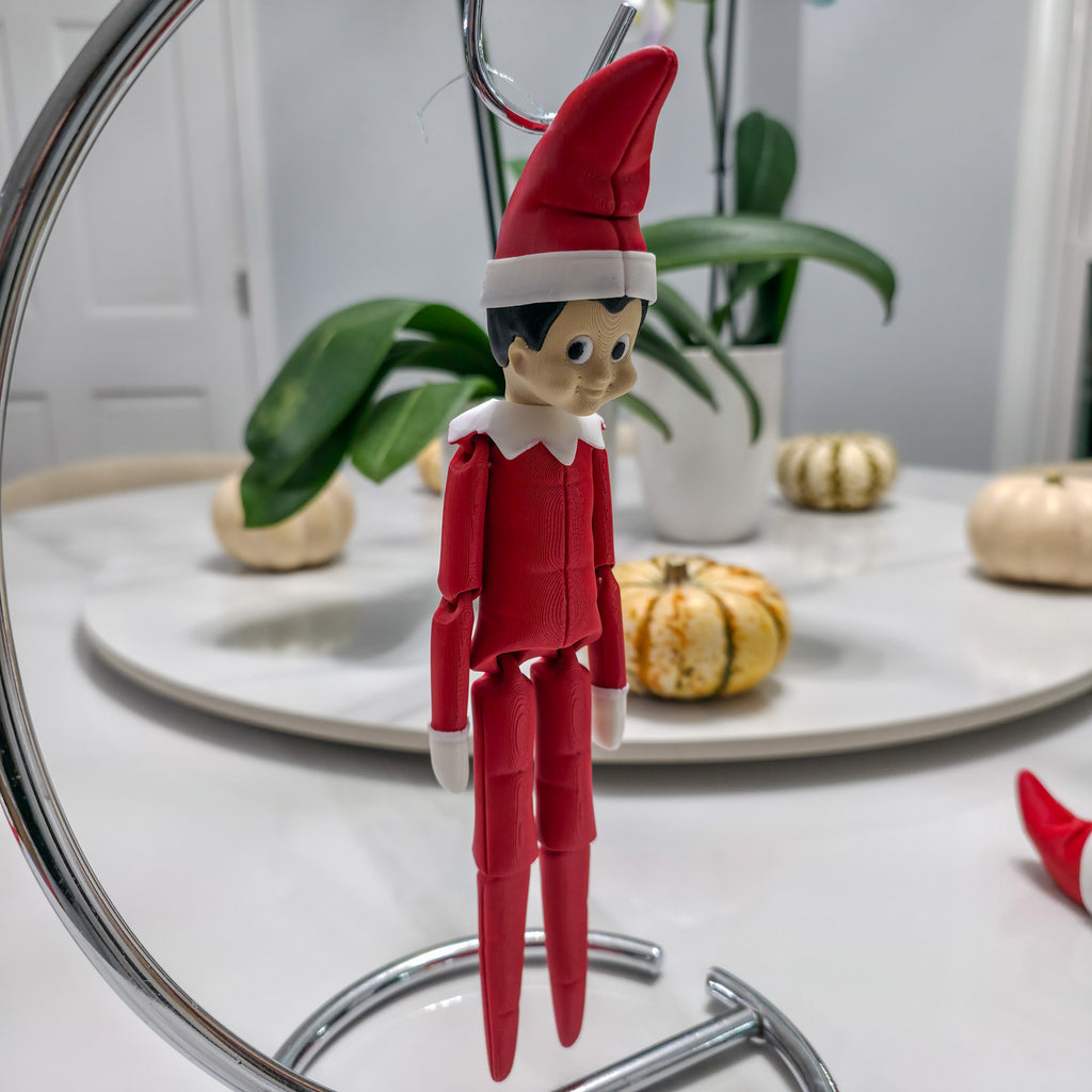 Flexi Elf | Articulated Holiday Elf Figure | 3D Printed Christmas Decoration | Standard & XL Sizes