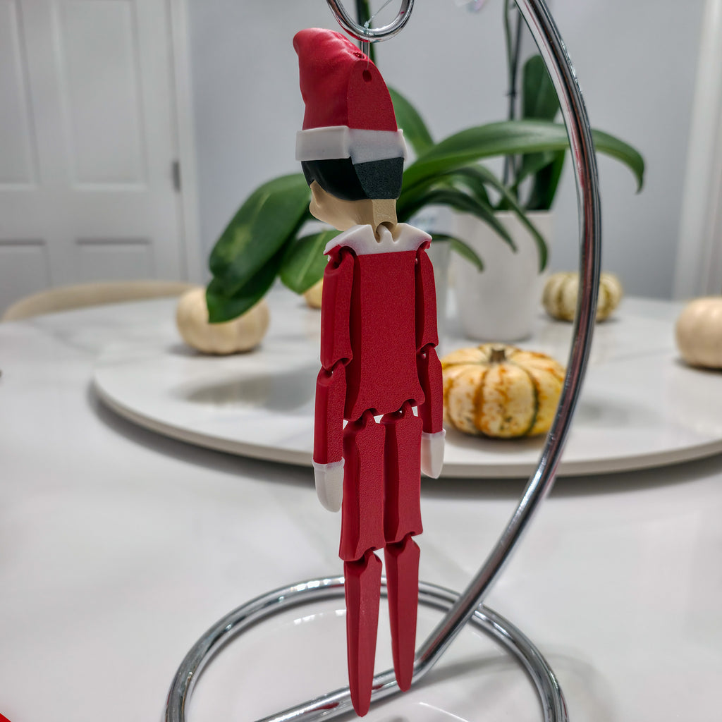 Flexi Elf | Articulated Holiday Elf Figure | 3D Printed Christmas Decoration | Standard & XL Sizes