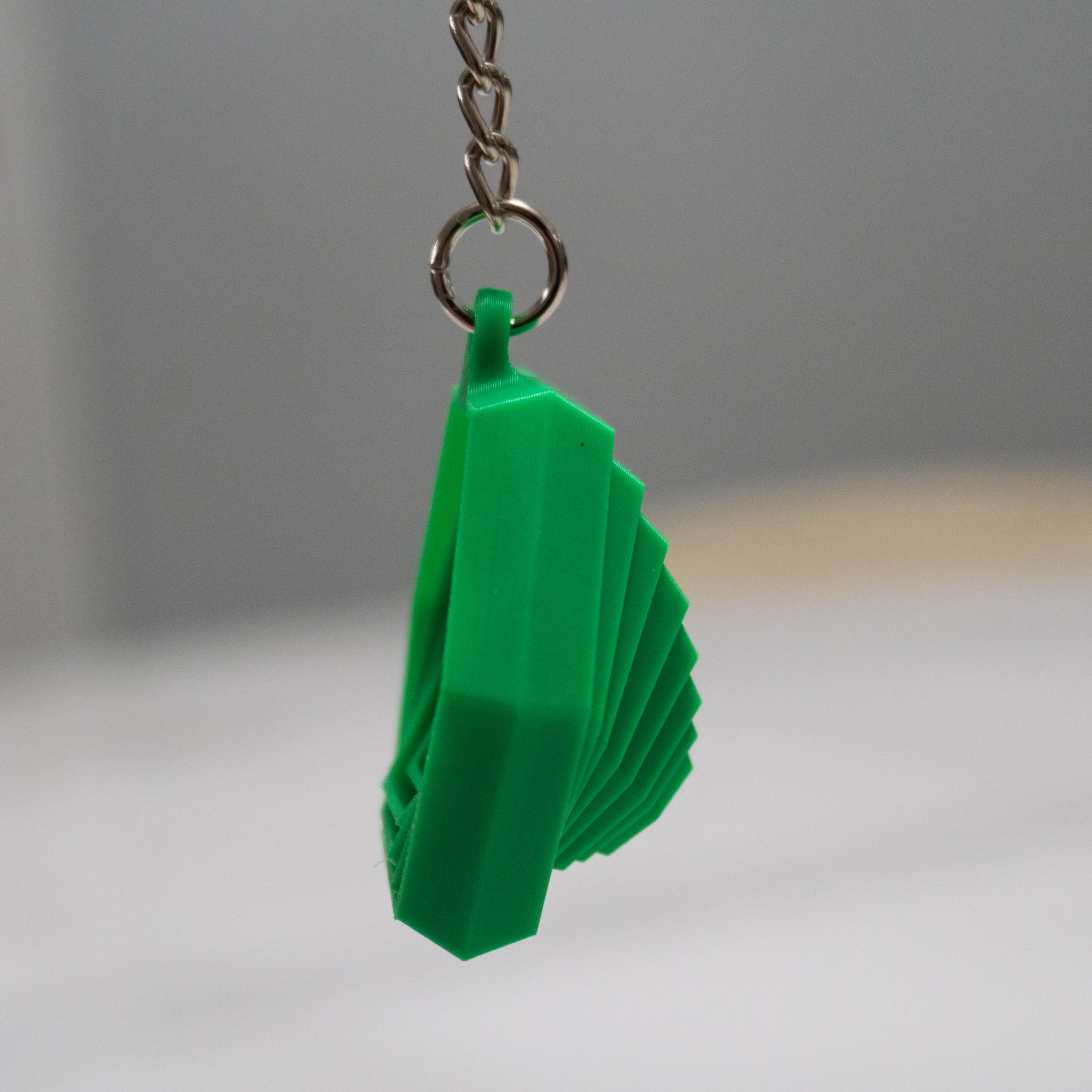 Fidget Hexagon Keychain | 1.75” 3D Printed Sensory Toy | Geometric Stress Reliever