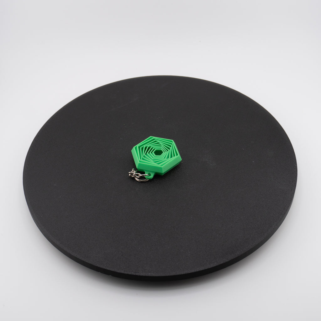 Fidget Hexagon Keychain | 1.75” 3D Printed Sensory Toy | Geometric Stress Reliever