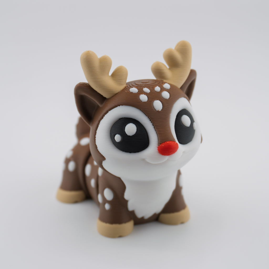 Flexi Reindeer | Articulated Holiday Deer Figurine (Ornament or Regular)