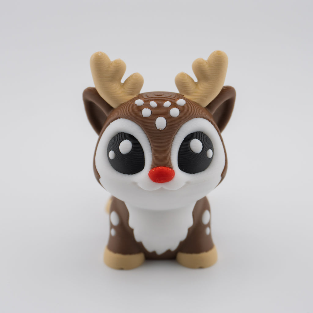 Flexi Reindeer | Articulated Holiday Deer Figurine (Ornament or Regular)