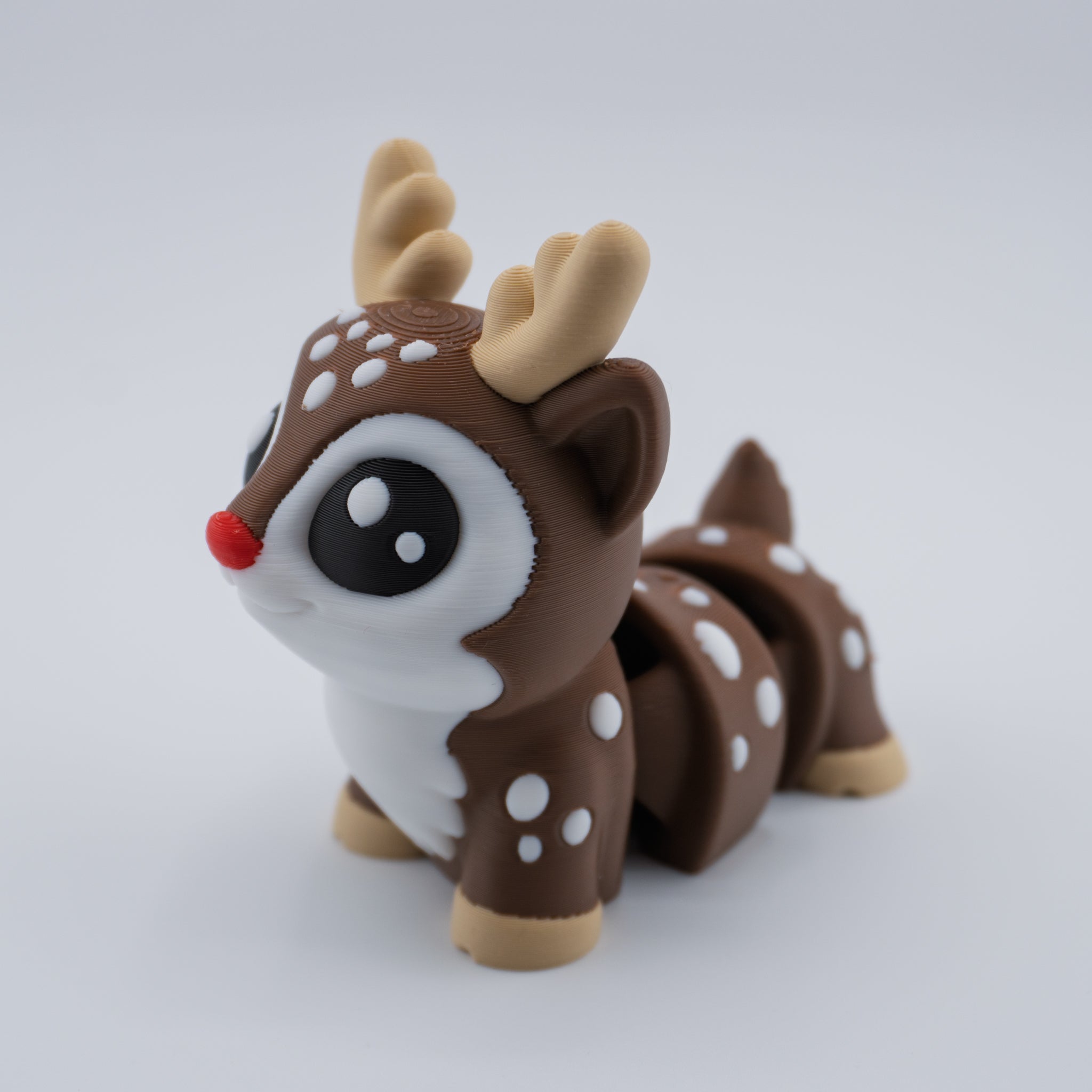 Flexi Reindeer | Articulated Holiday Deer Figurine (Ornament or Regular)