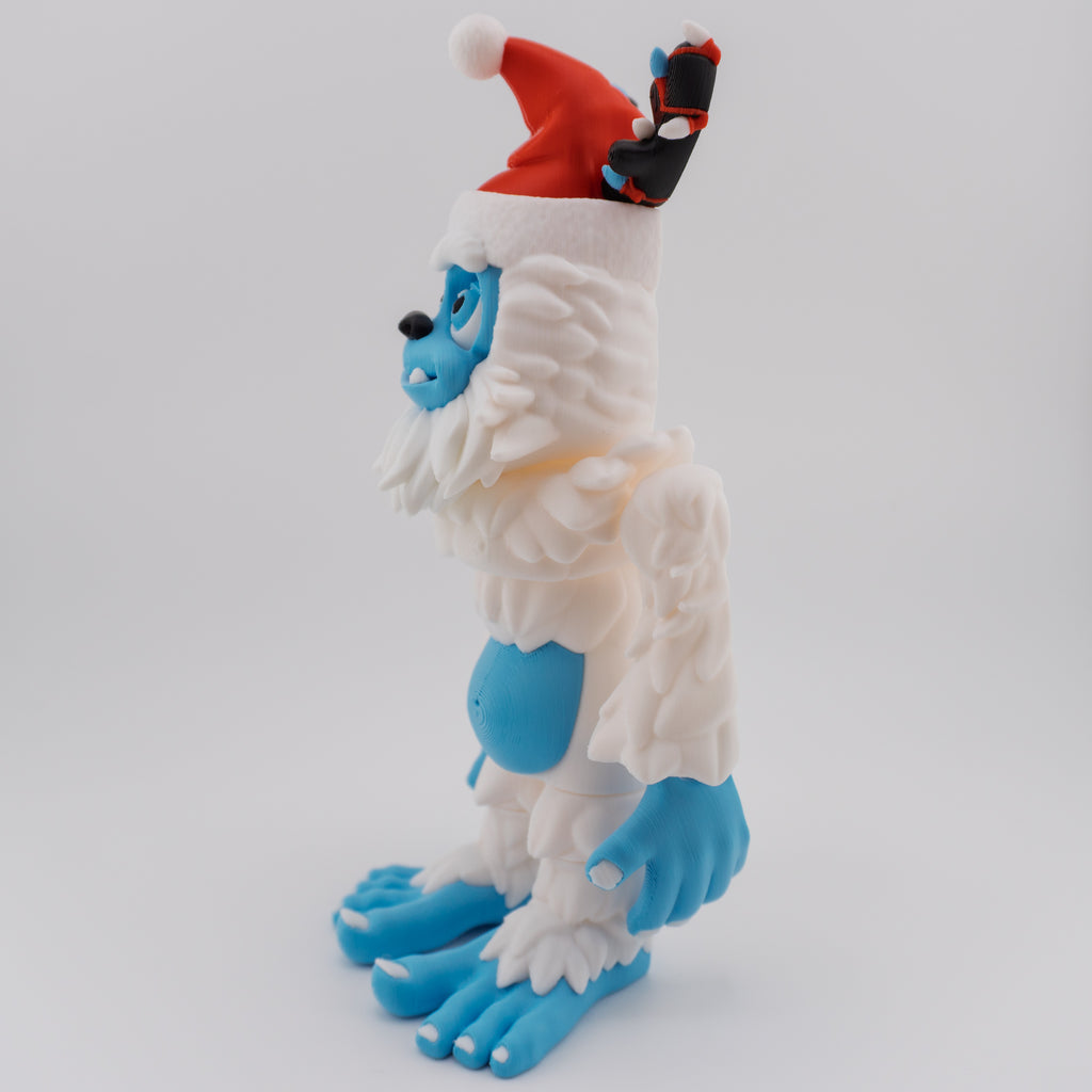 Flexi Holiday Yeti | Articulated Christmas Figurine | 3 Sizes Available