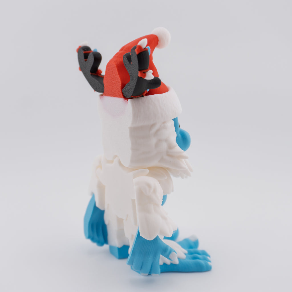 Flexi Holiday Yeti | Articulated Christmas Figurine | 3 Sizes Available