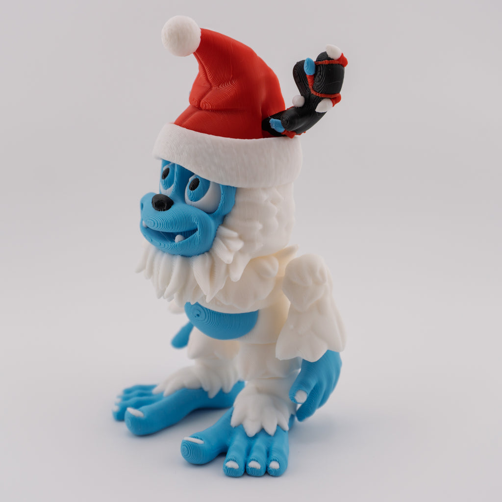 Flexi Holiday Yeti | Articulated Christmas Figurine | 3 Sizes Available