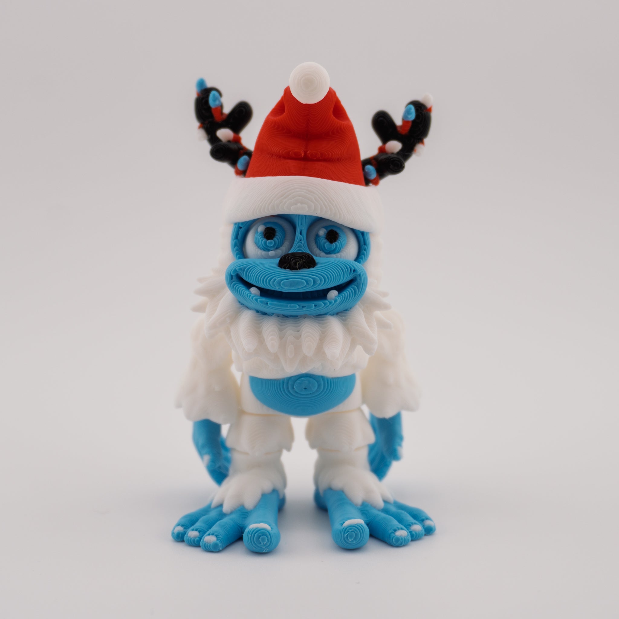 Flexi Holiday Yeti | Articulated Christmas Figurine | 3 Sizes Available