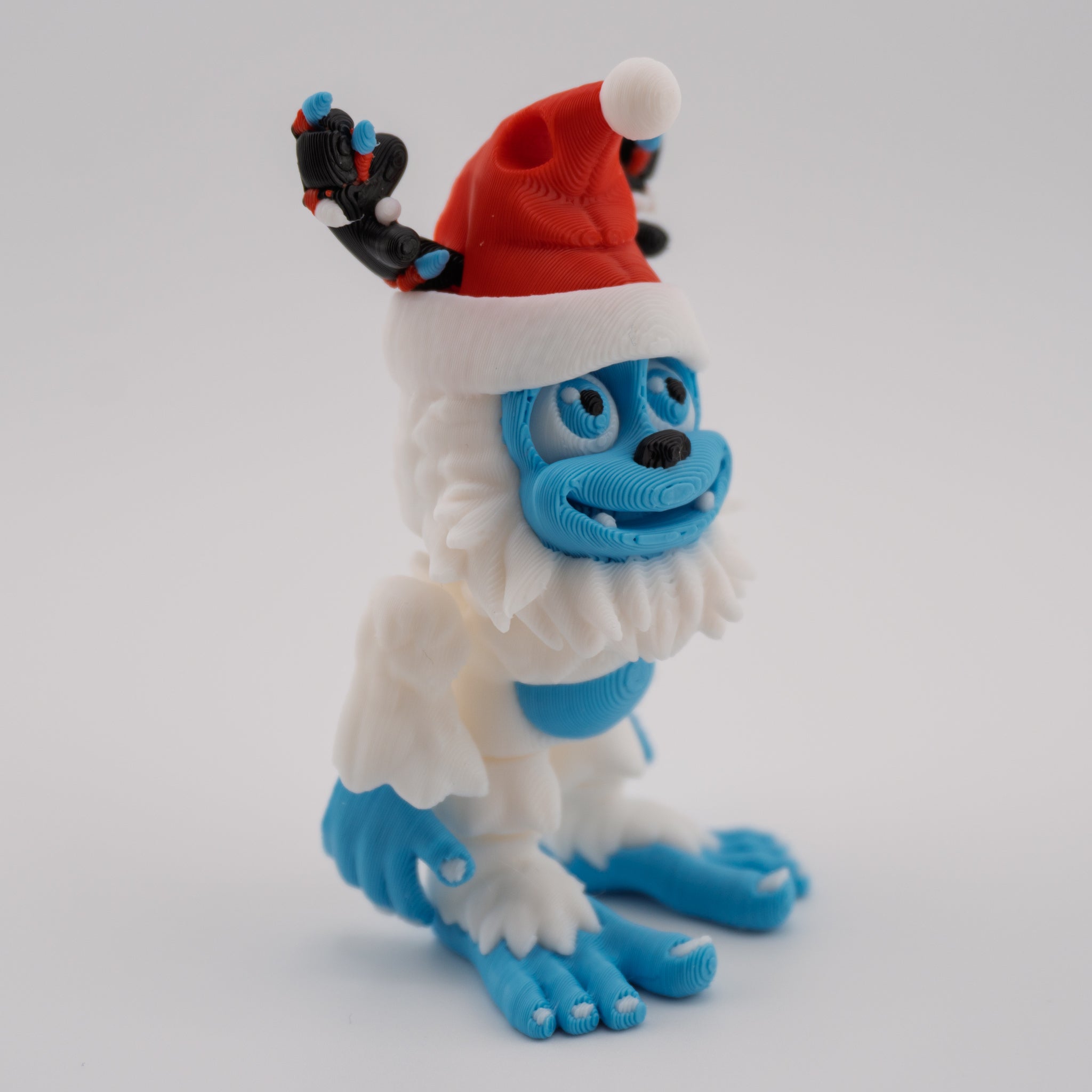 Flexi Holiday Yeti | Articulated Christmas Figurine | 3 Sizes Available