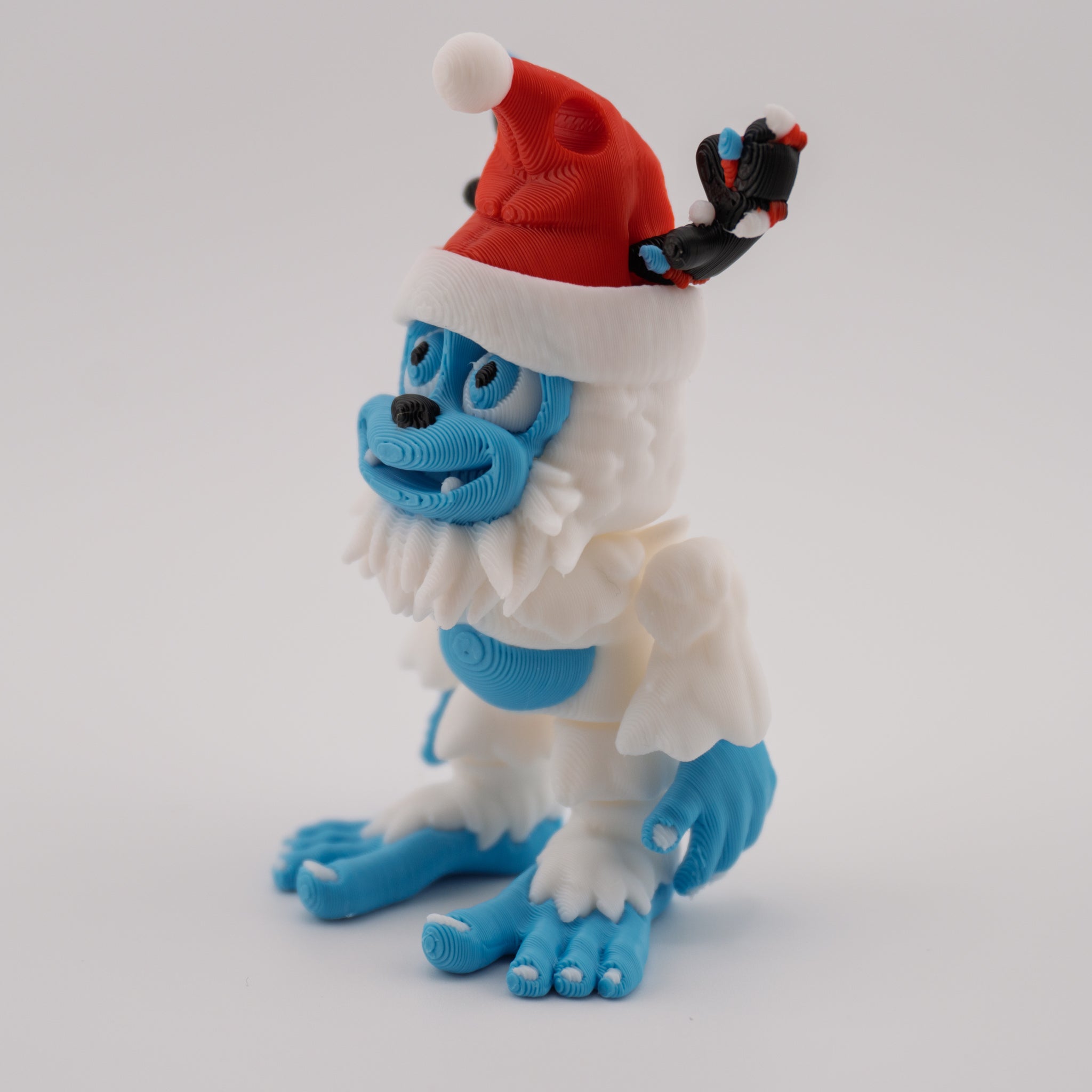 Flexi Holiday Yeti | Articulated Christmas Figurine | 3 Sizes Available