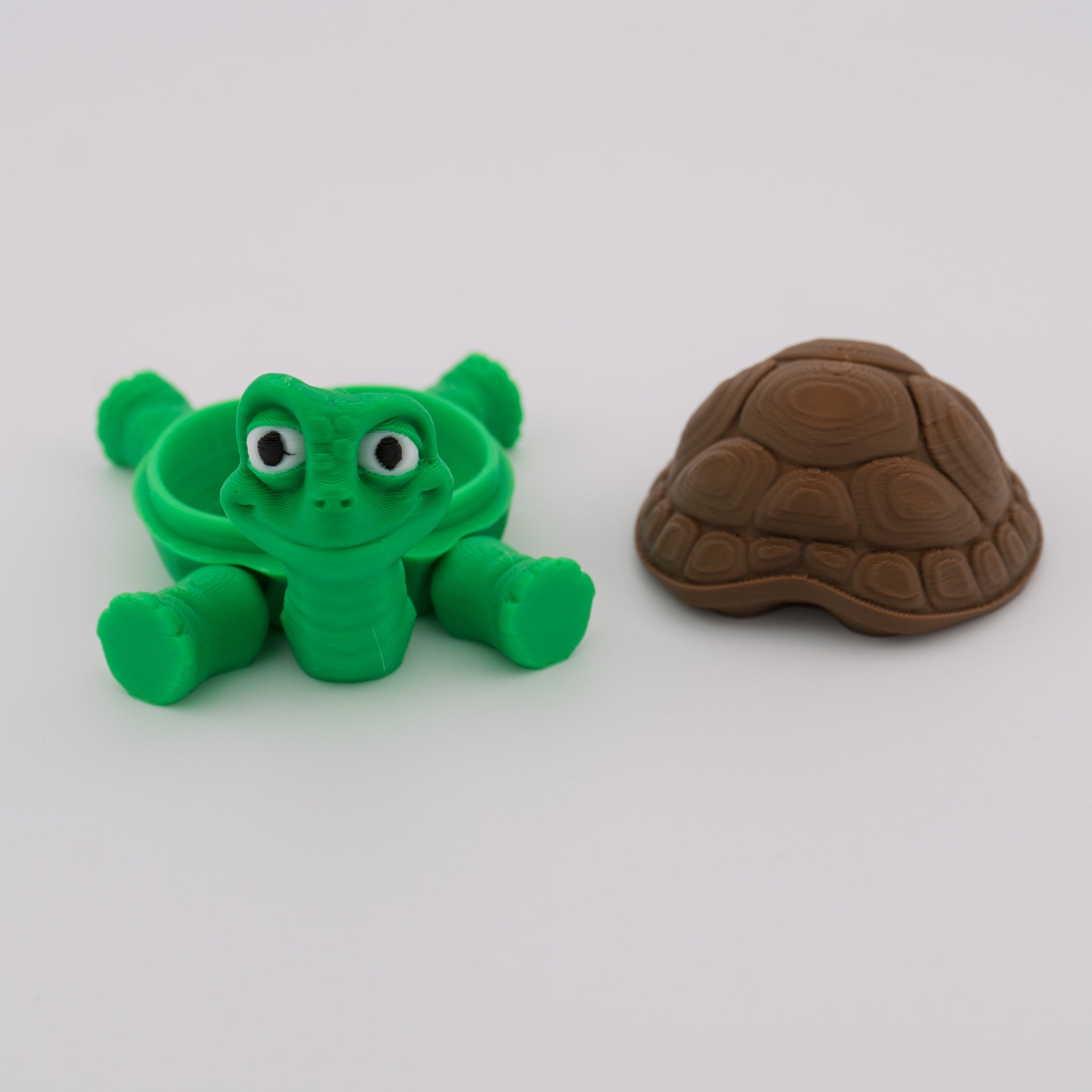 Articulated Flexi Tortoise Fidget Toy – 3D Printed Desk Companion – 2.5 Inch